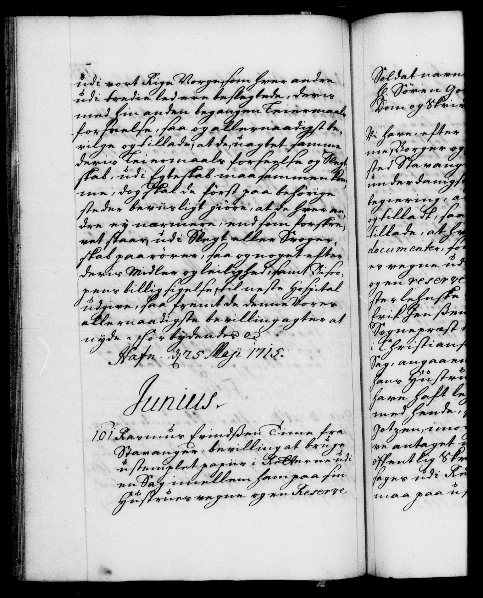 Danske Kanselli 1572-1799, RA/EA-3023/F/Fc/Fca/Fcaa/L0020: Norske registre, 1708-1711, p. 73b