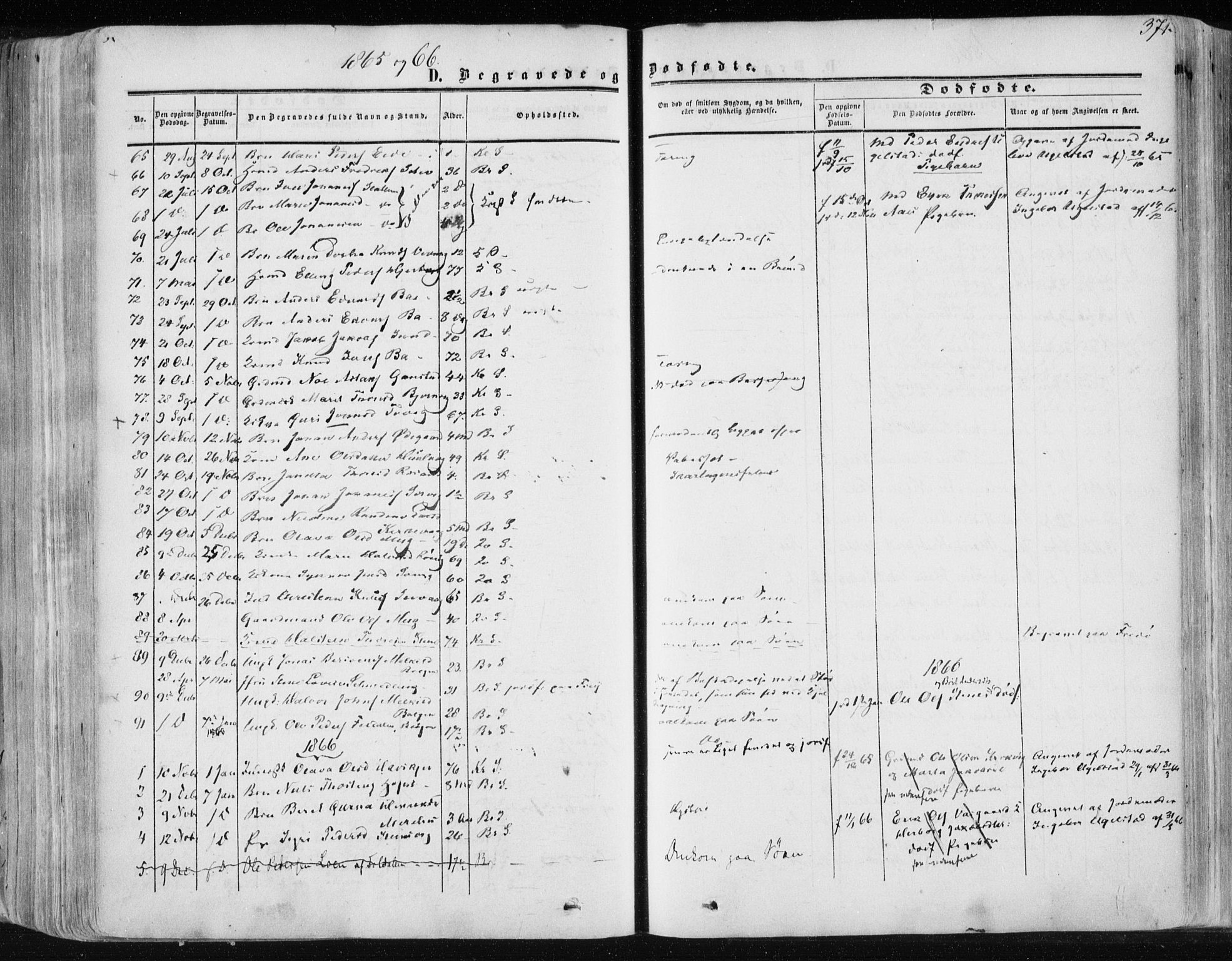 Ministerialprotokoller, klokkerbøker og fødselsregistre - Møre og Romsdal, AV/SAT-A-1454/568/L0804: Parish register (official) no. 568A11, 1854-1868, p. 371