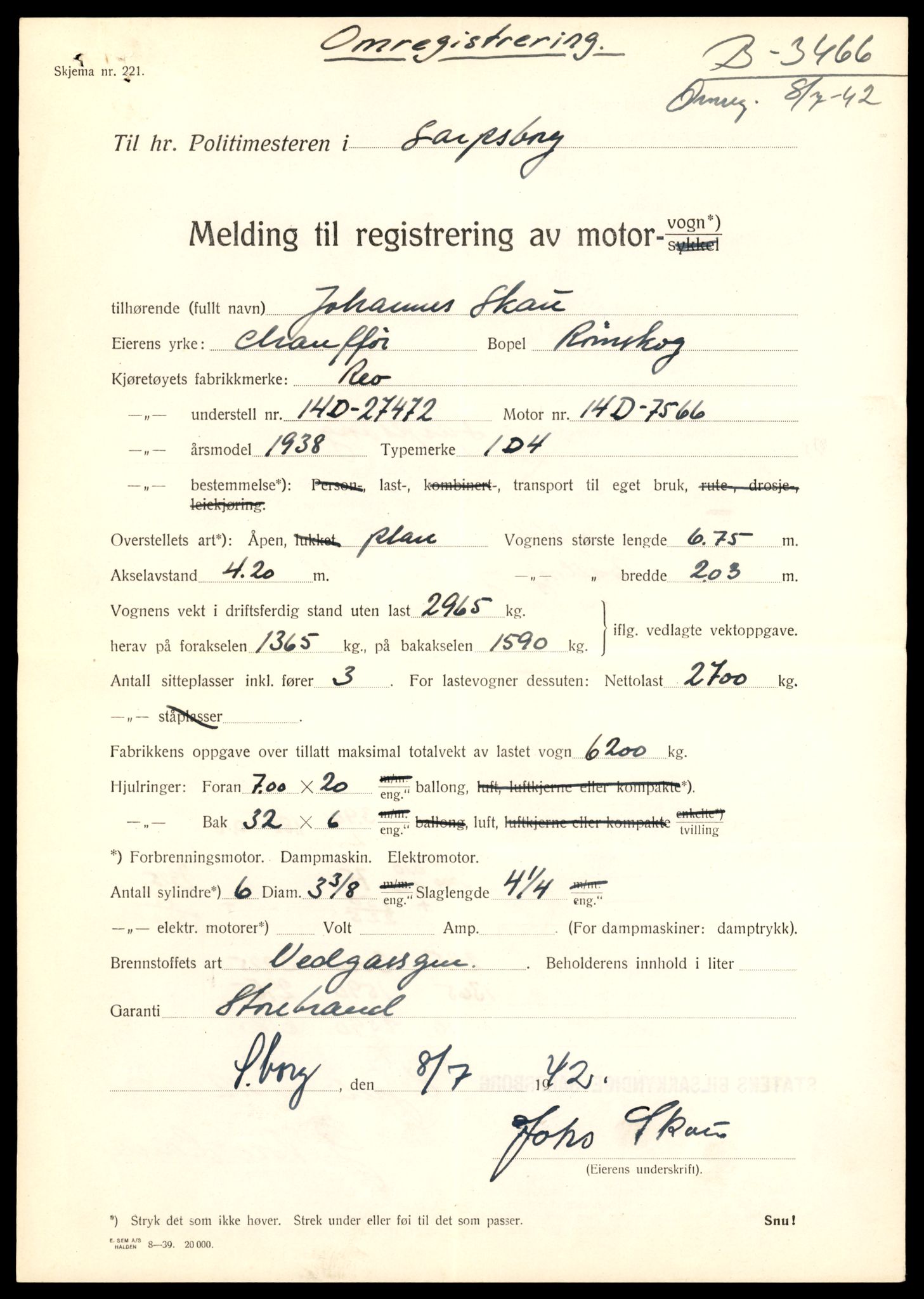 Møre og Romsdal vegkontor - Ålesund trafikkstasjon, SAT/A-4099/F/Fe/L0014: Registreringskort for kjøretøy T 1565 - T 1698, 1927-1998, p. 945