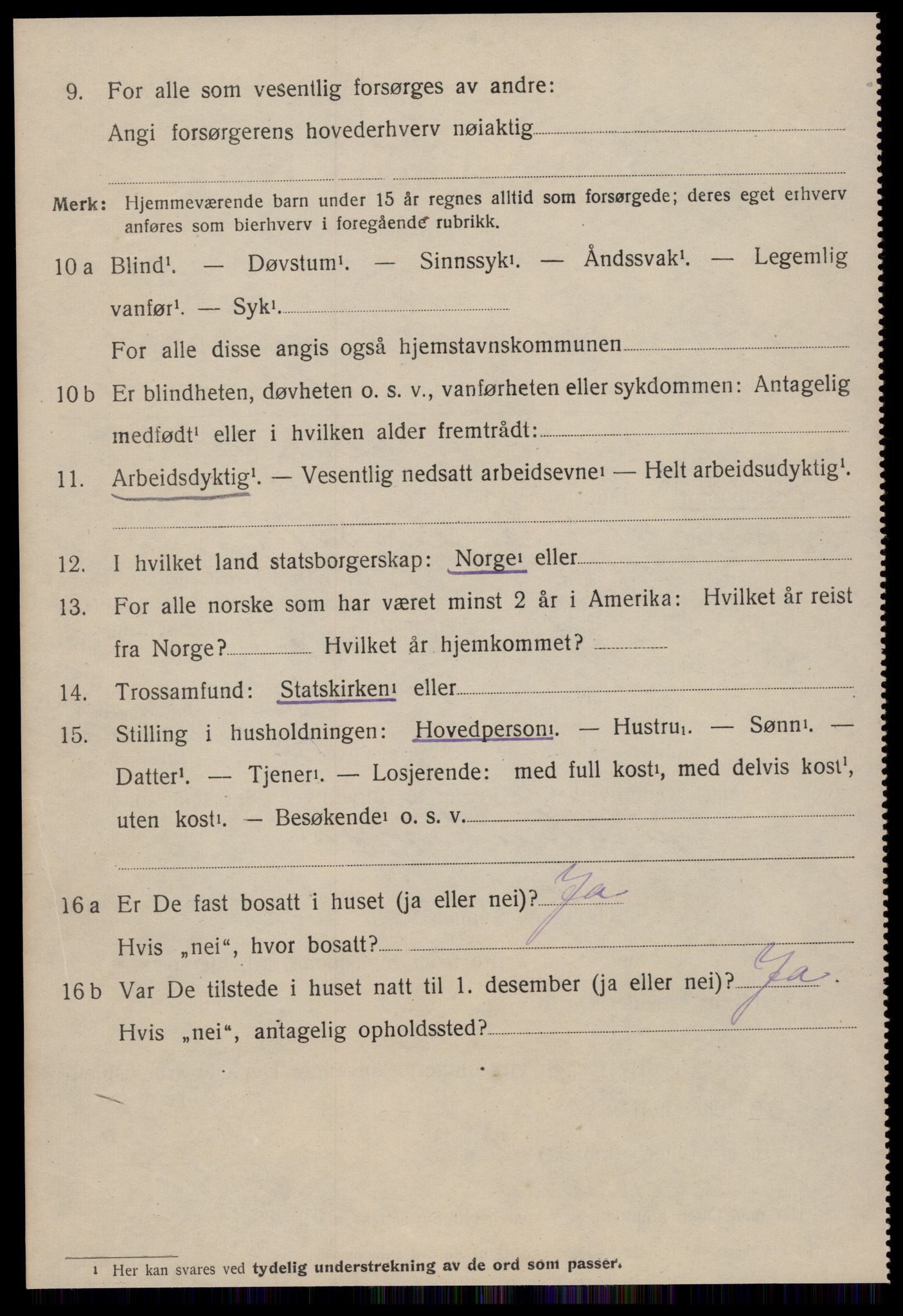 SAT, 1920 census for Tingvoll, 1920, p. 2223