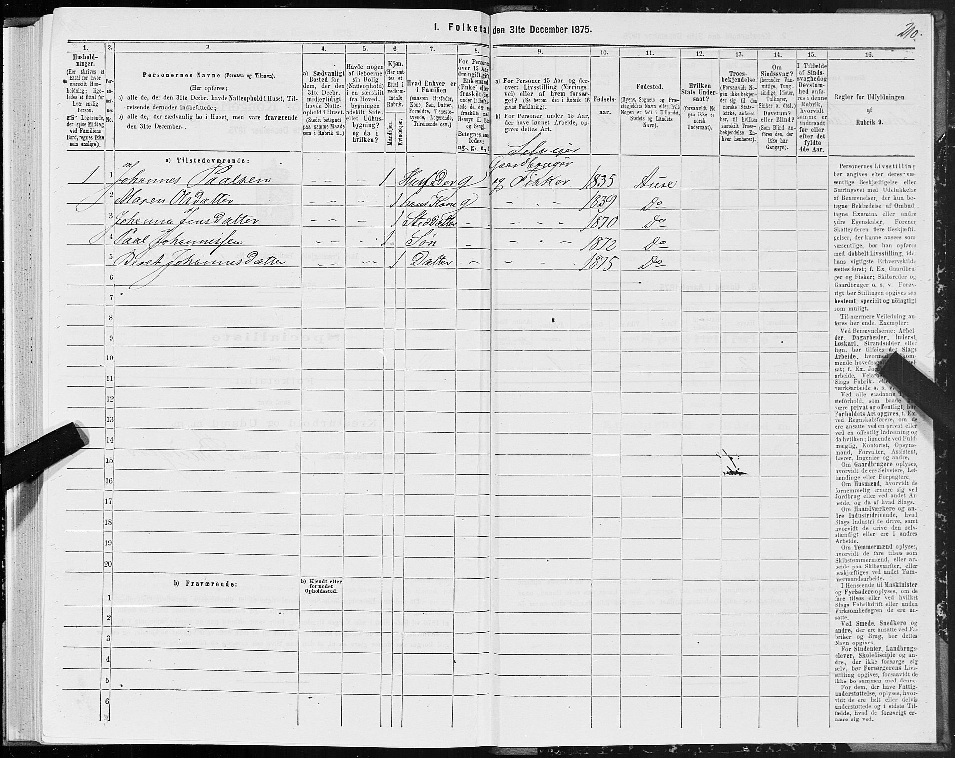 SAT, 1875 census for 1569P Aure, 1875, p. 3210