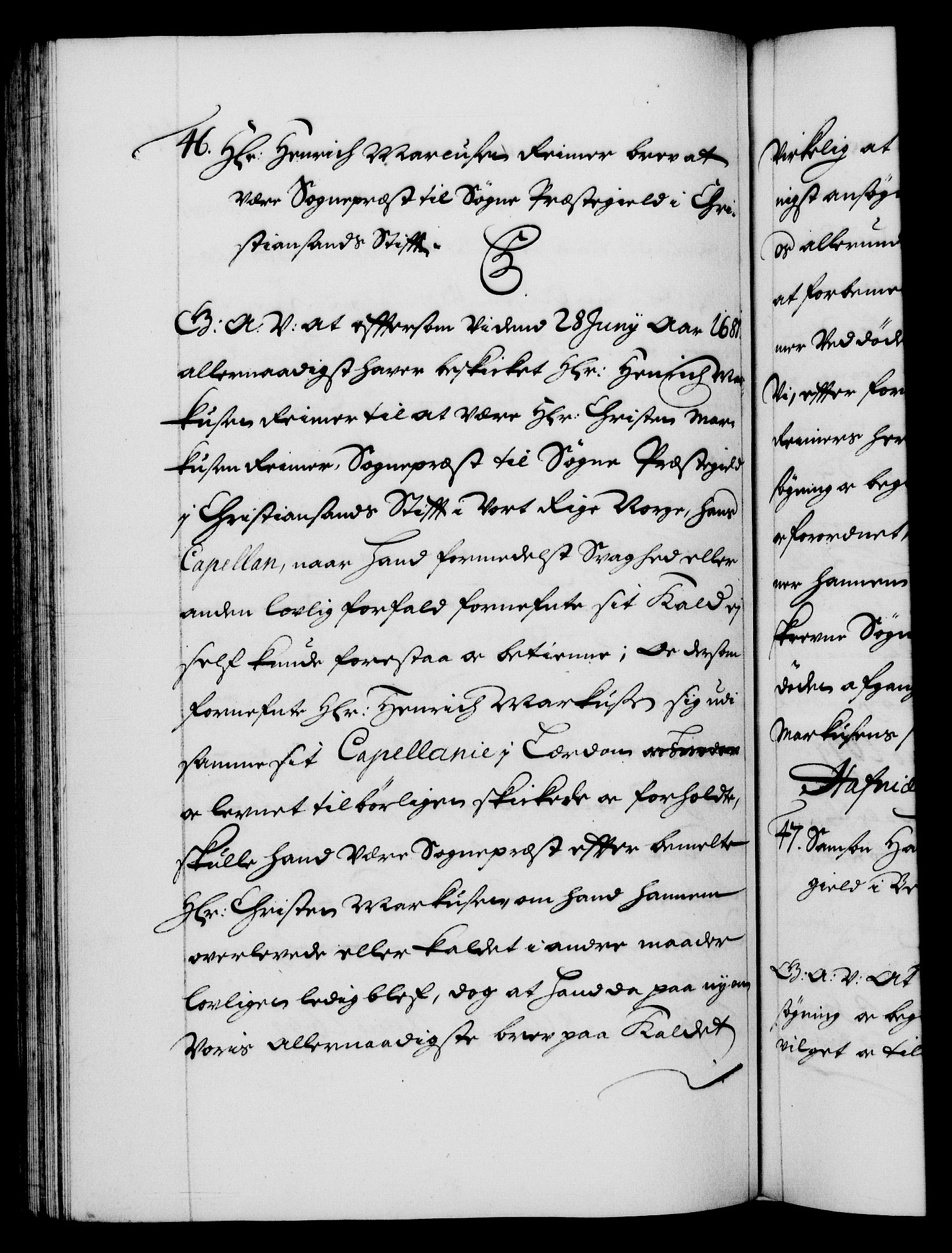 Danske Kanselli 1572-1799, RA/EA-3023/F/Fc/Fca/Fcaa/L0017: Norske registre (mikrofilm), 1698-1699, p. 142b