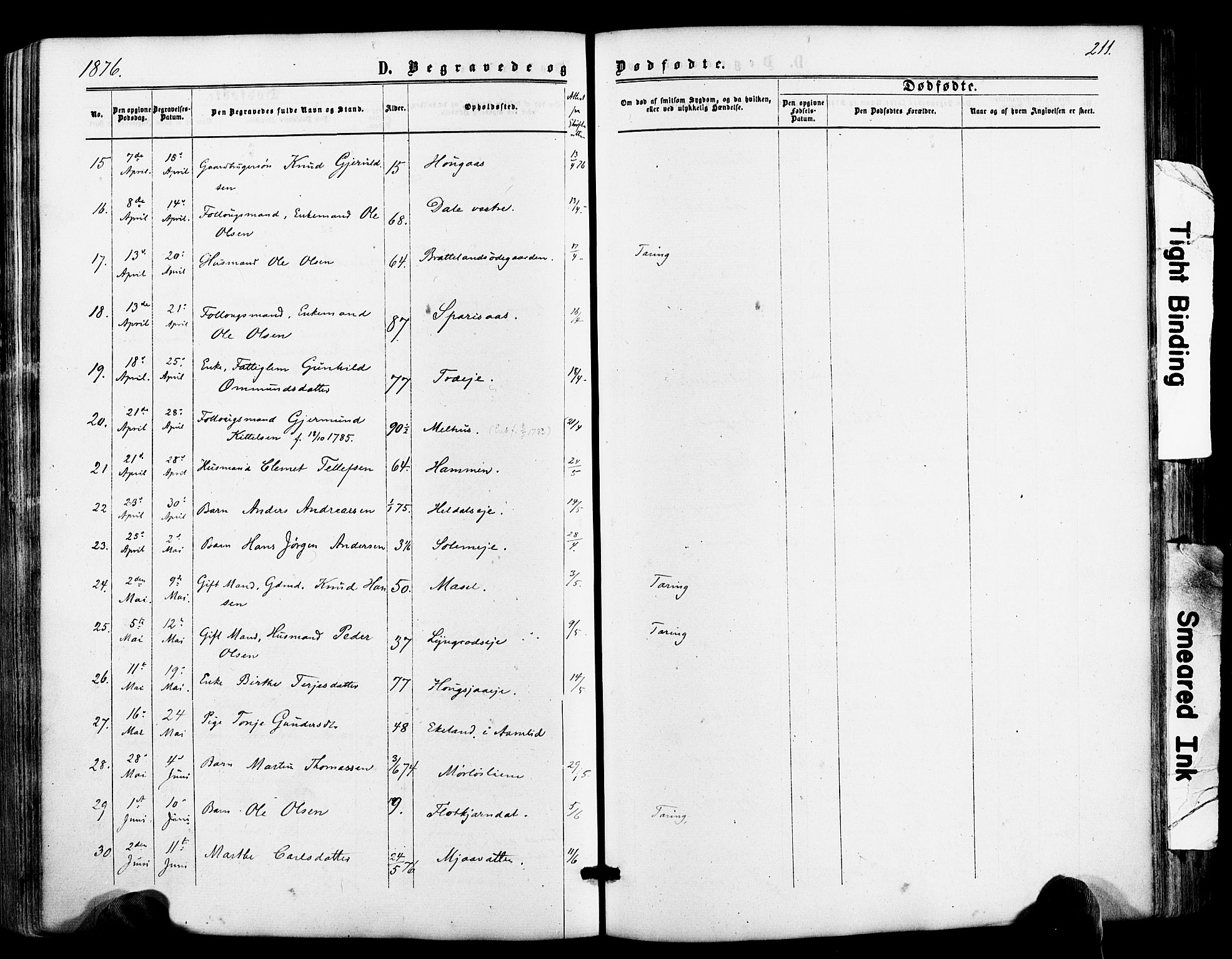 Froland sokneprestkontor, AV/SAK-1111-0013/F/Fa/L0003: Parish register (official) no. A 3, 1864-1881, p. 211