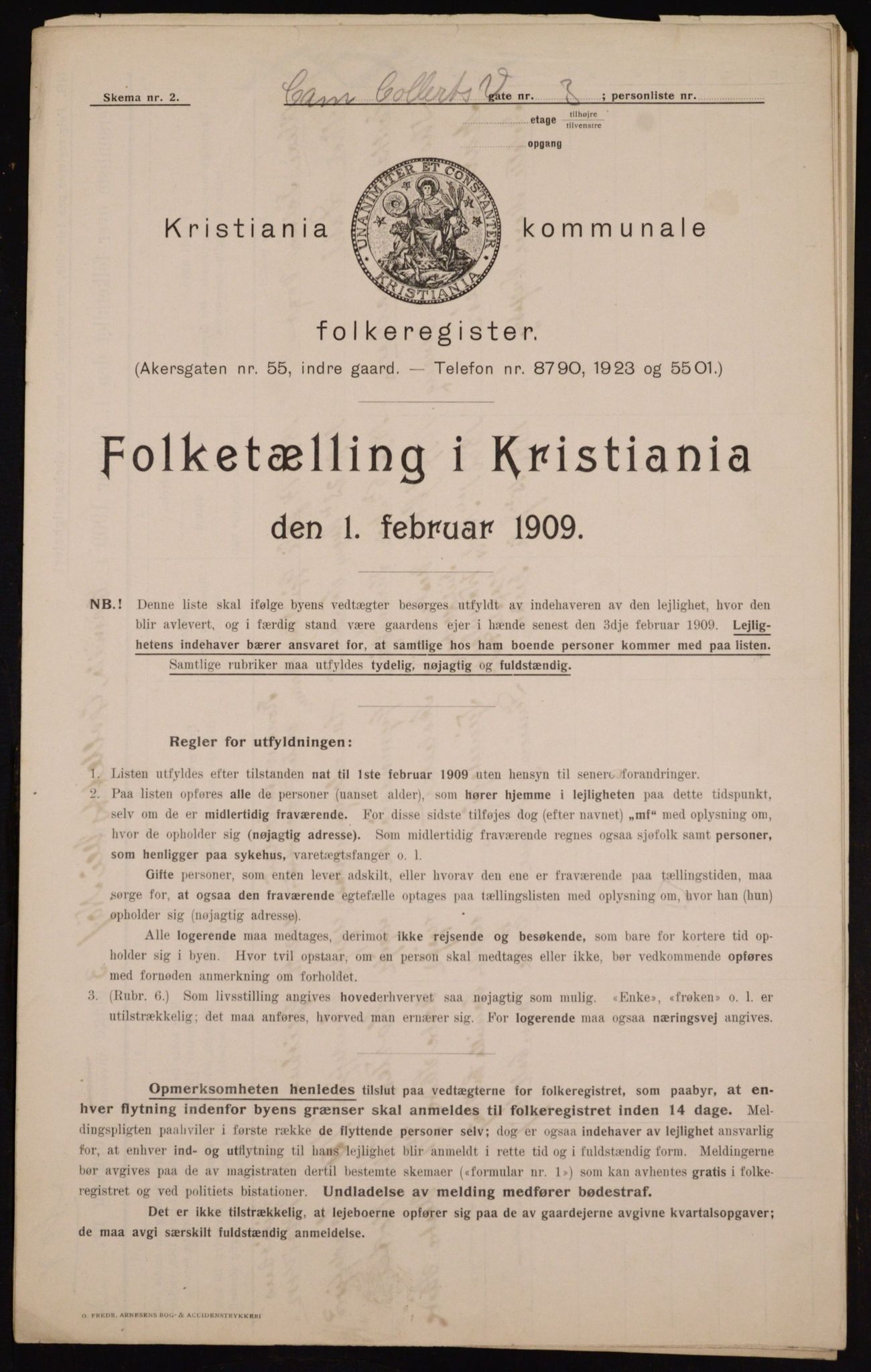 OBA, Municipal Census 1909 for Kristiania, 1909, p. 10401