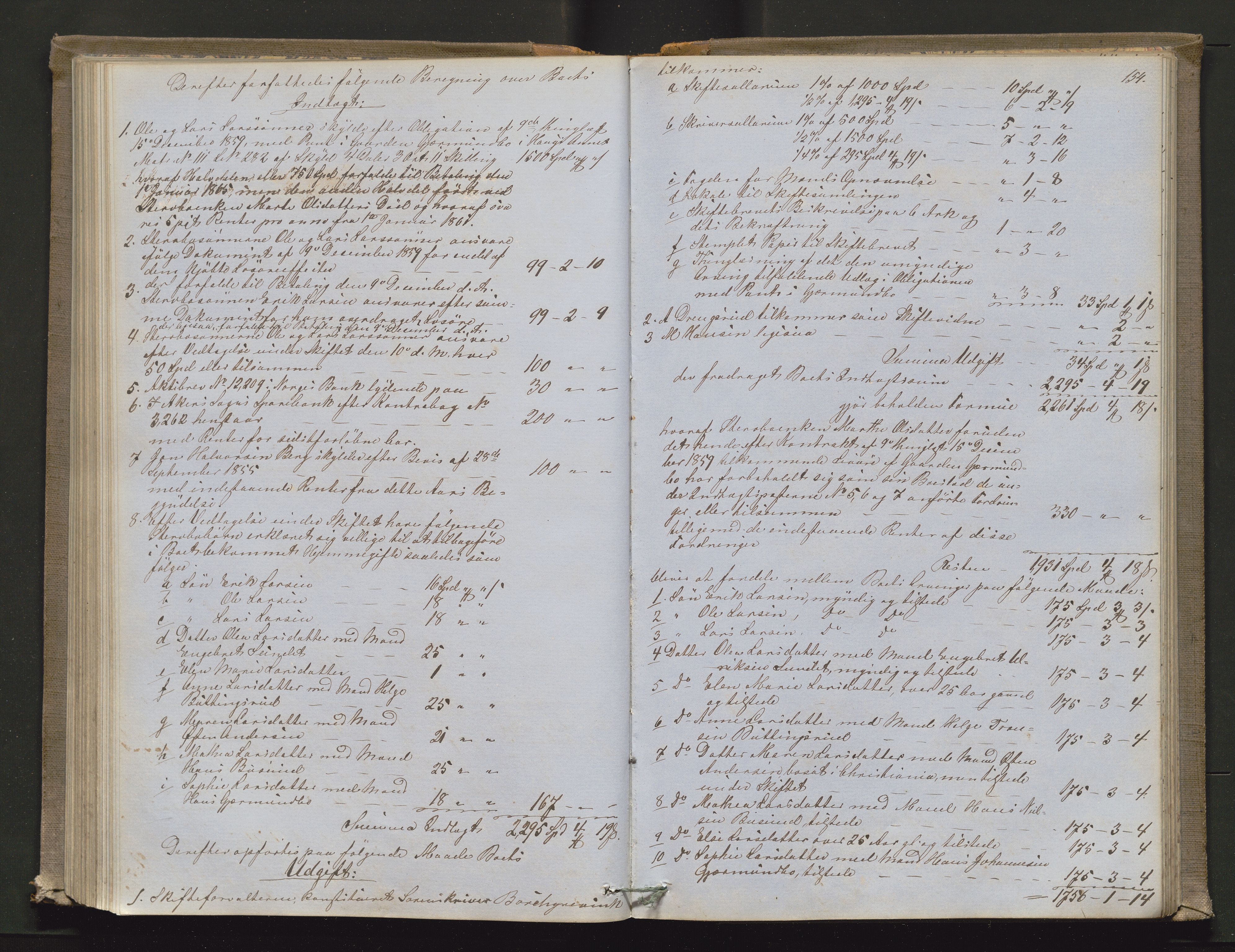 Ringerike sorenskriveri, AV/SAKO-A-105/H/Hb/Hbd/Hbda/L0004: Skifteutlodningsprotokoll, 1857-1862, p. 153b-154a