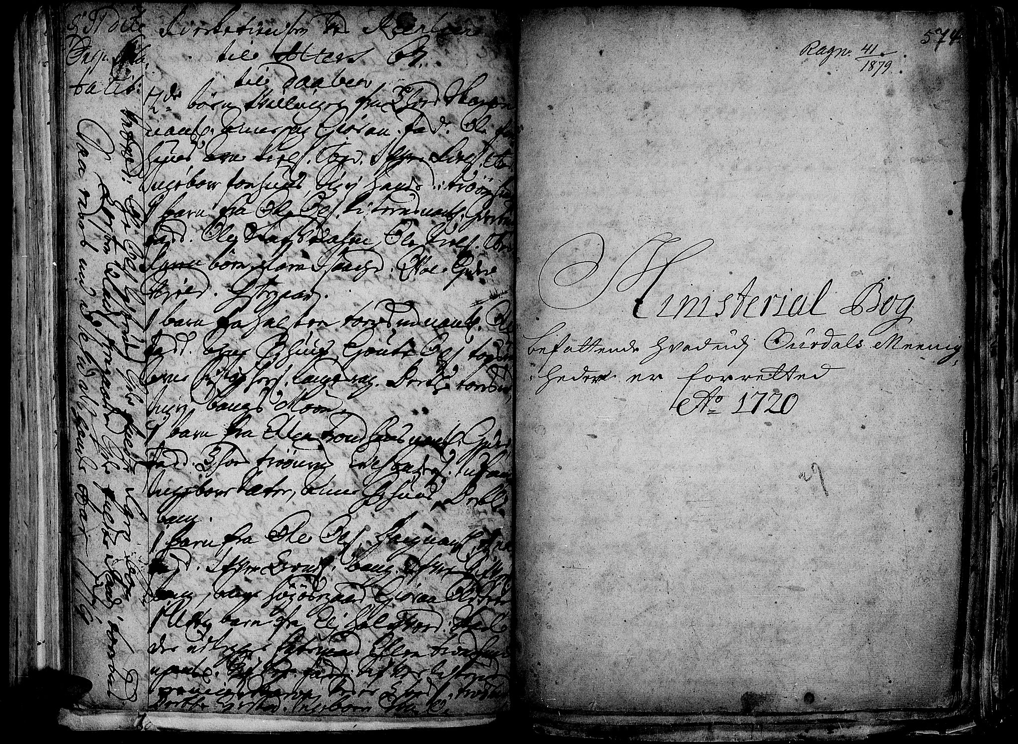 Aurdal prestekontor, SAH/PREST-126/H/Ha/Haa/L0001: Parish register (official) no. 1-3, 1692-1730, p. 574