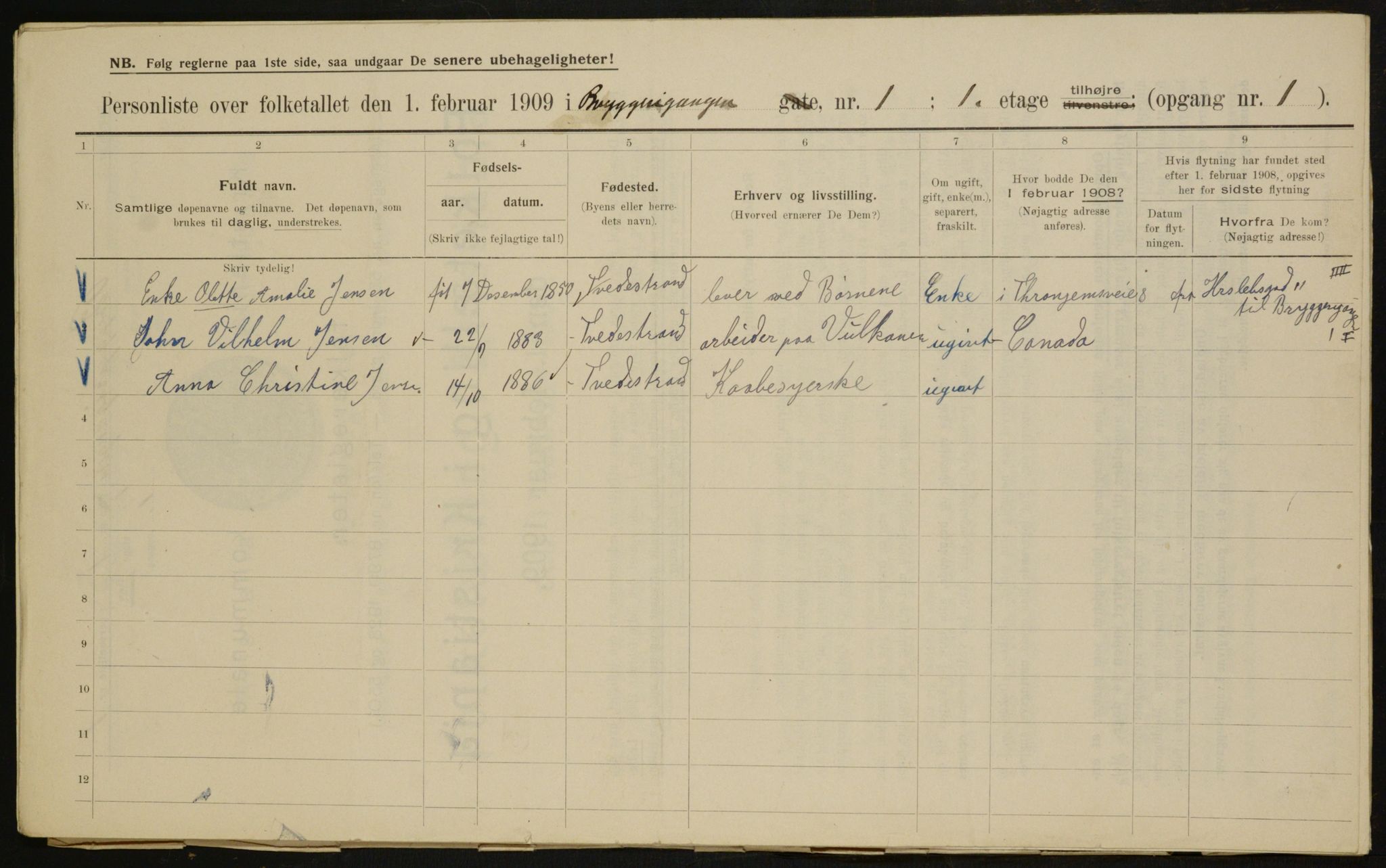 OBA, Municipal Census 1909 for Kristiania, 1909, p. 39180