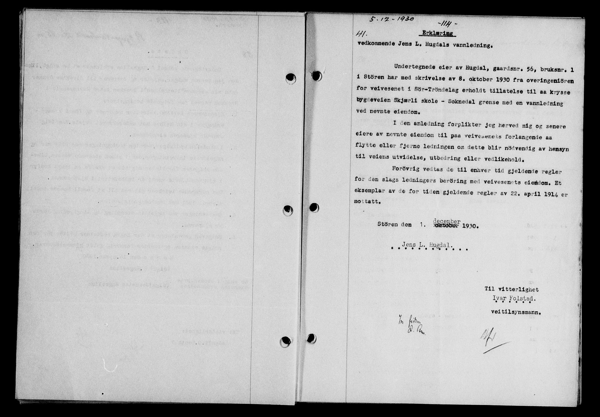 Gauldal sorenskriveri, AV/SAT-A-0014/1/2/2C/L0041: Mortgage book no. 42-43, 1930-1931, Deed date: 05.12.1930