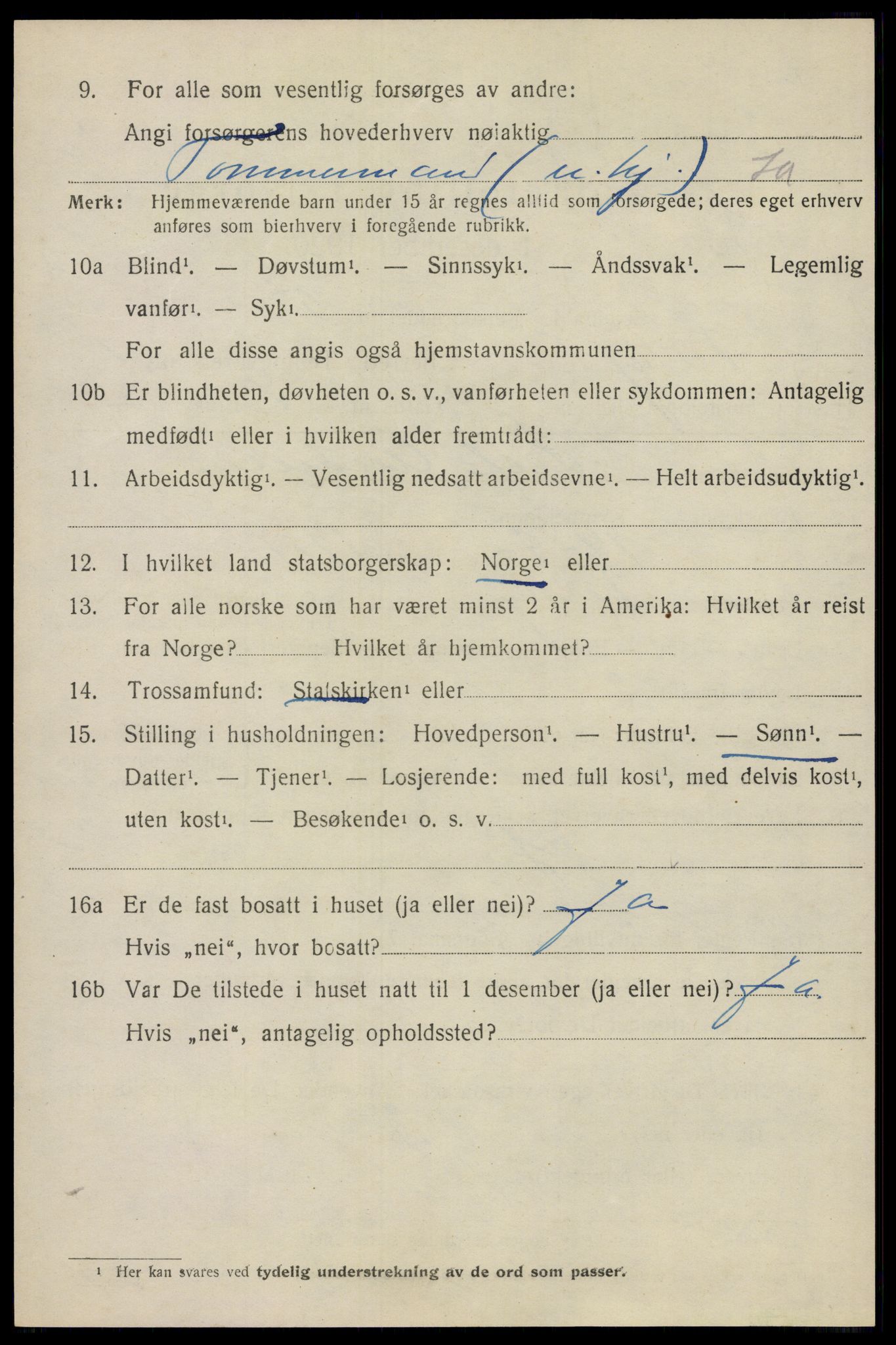 SAO, 1920 census for Vestby, 1920, p. 3328