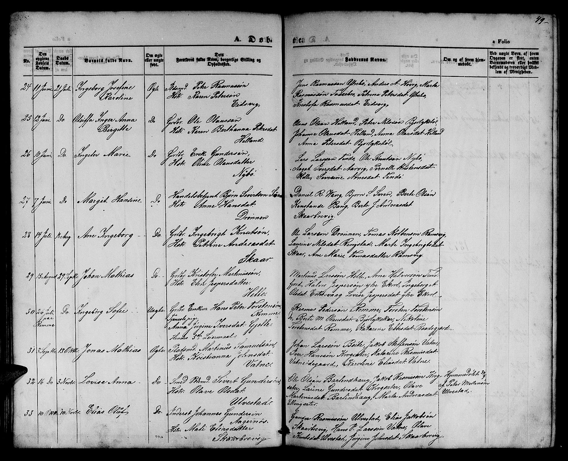 Ministerialprotokoller, klokkerbøker og fødselsregistre - Møre og Romsdal, AV/SAT-A-1454/525/L0375: Parish register (copy) no. 525C01, 1865-1879, p. 49