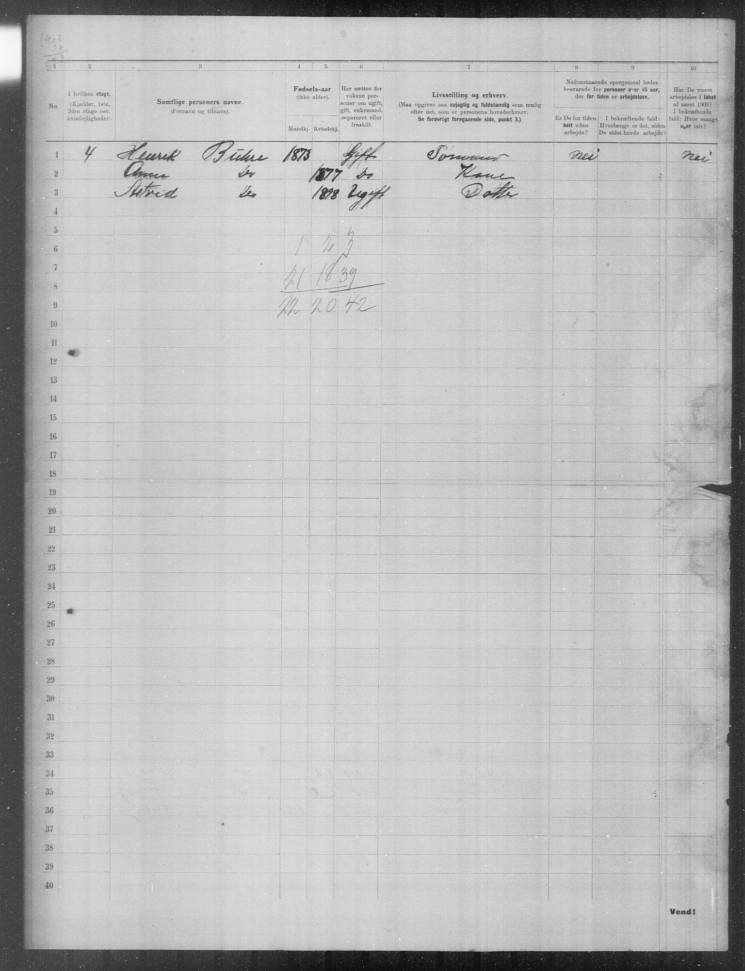 OBA, Municipal Census 1903 for Kristiania, 1903, p. 24658