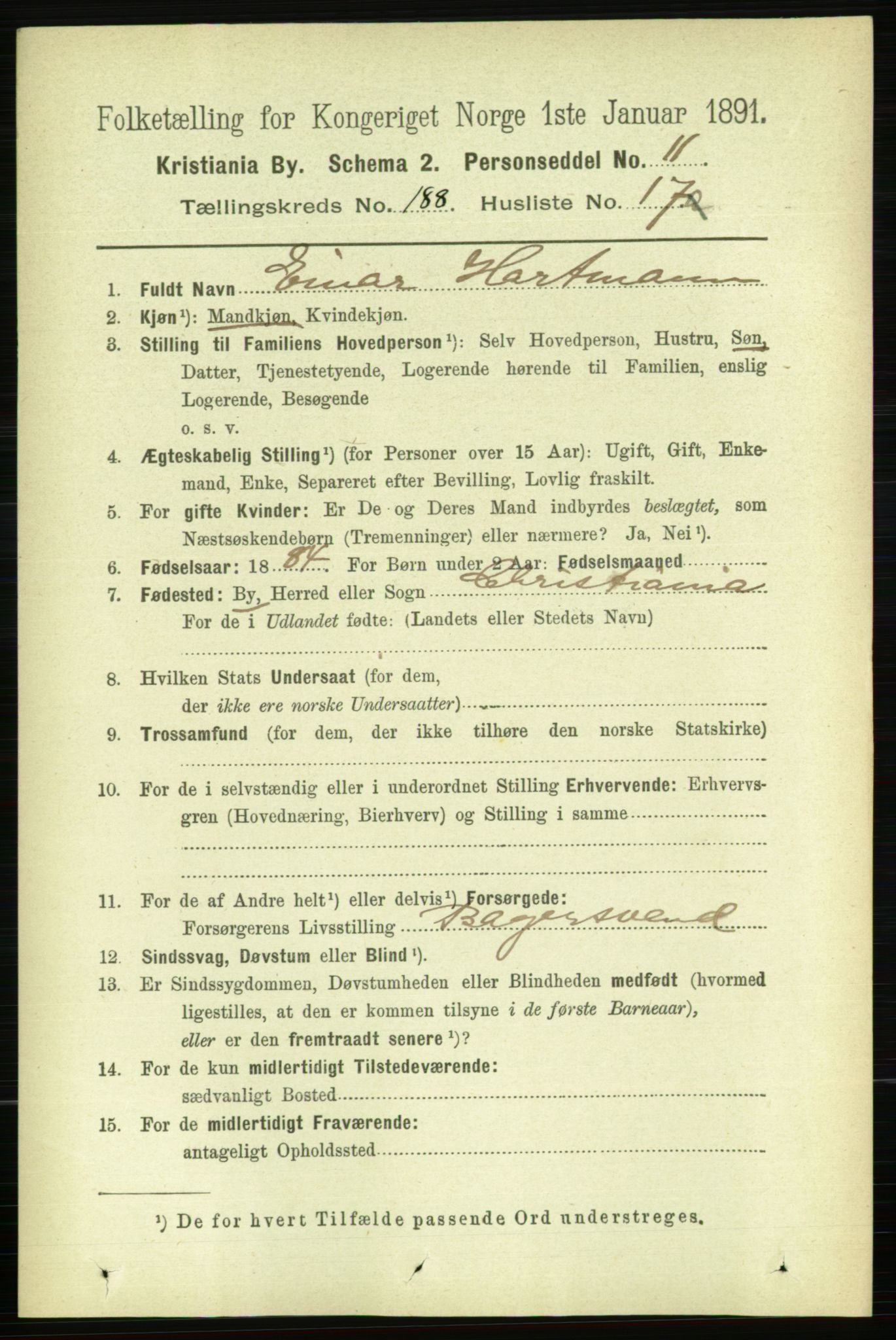 RA, 1891 census for 0301 Kristiania, 1891, p. 112843