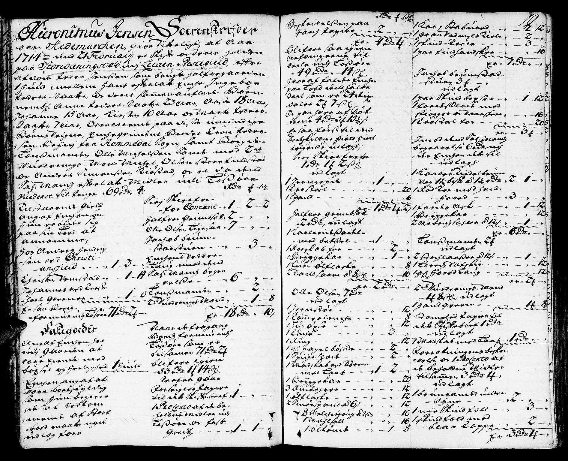 Hedemarken sorenskriveri, AV/SAH-TING-034/J/Ja/L0005: Skifteprotokoll, 1713-1721, p. 18b-19a