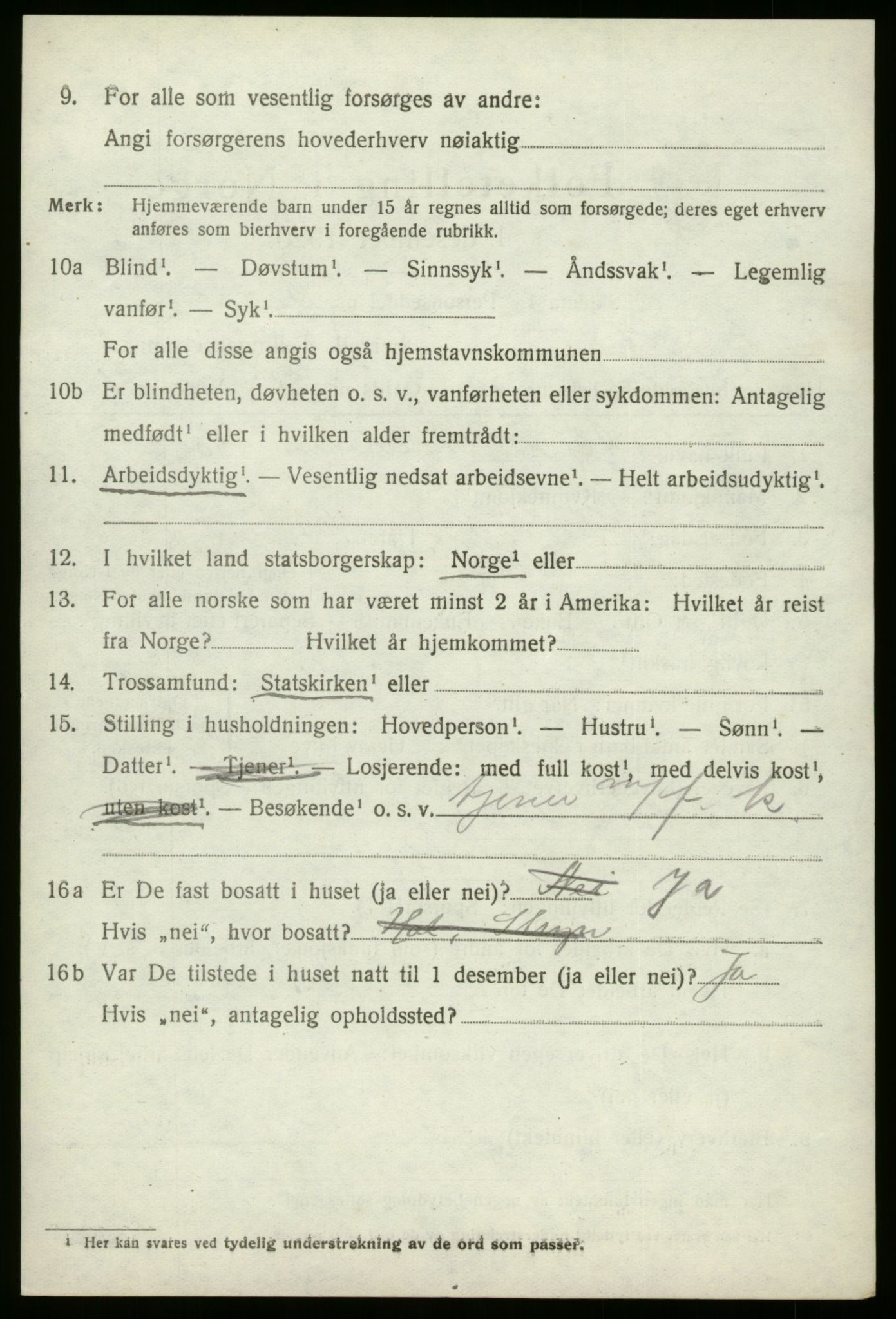 SAB, 1920 census for Stryn, 1920, p. 5511