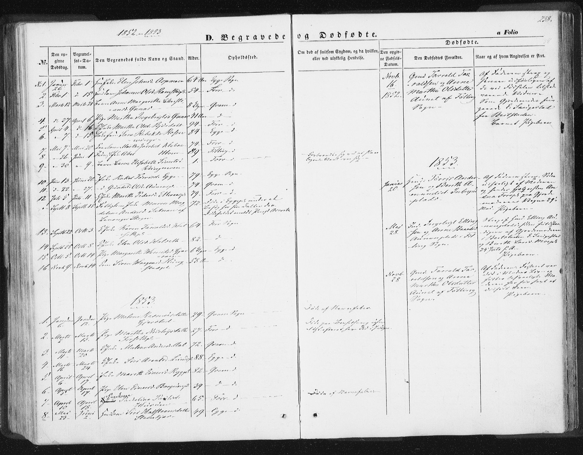 Ministerialprotokoller, klokkerbøker og fødselsregistre - Nord-Trøndelag, SAT/A-1458/746/L0446: Parish register (official) no. 746A05, 1846-1859, p. 238
