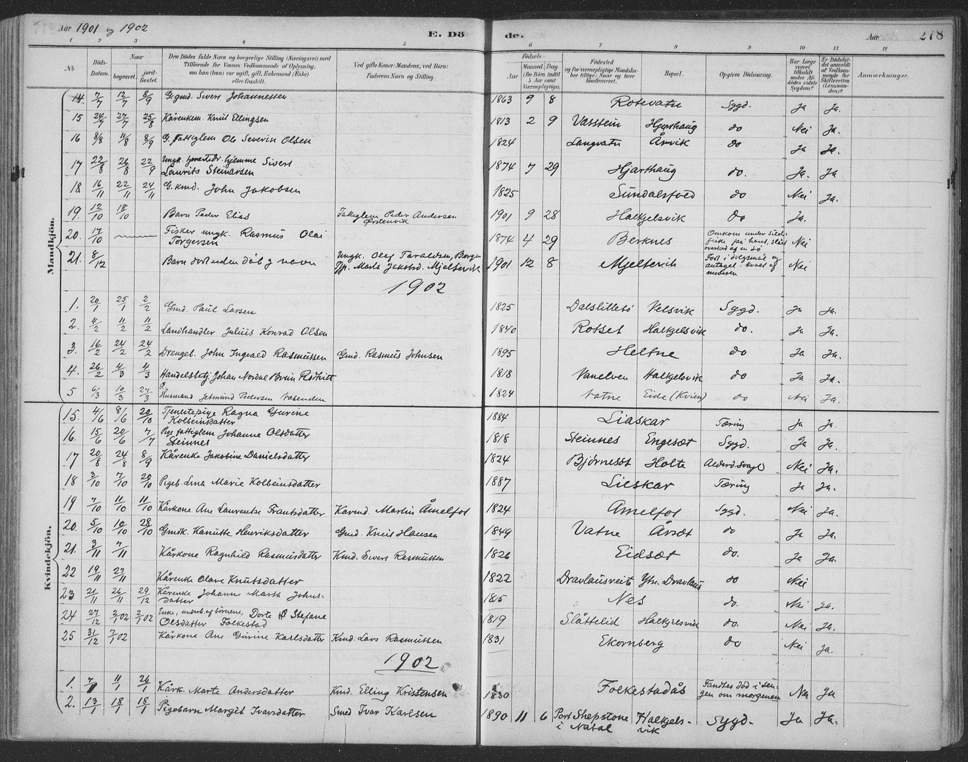 Ministerialprotokoller, klokkerbøker og fødselsregistre - Møre og Romsdal, AV/SAT-A-1454/511/L0142: Parish register (official) no. 511A09, 1891-1905, p. 278