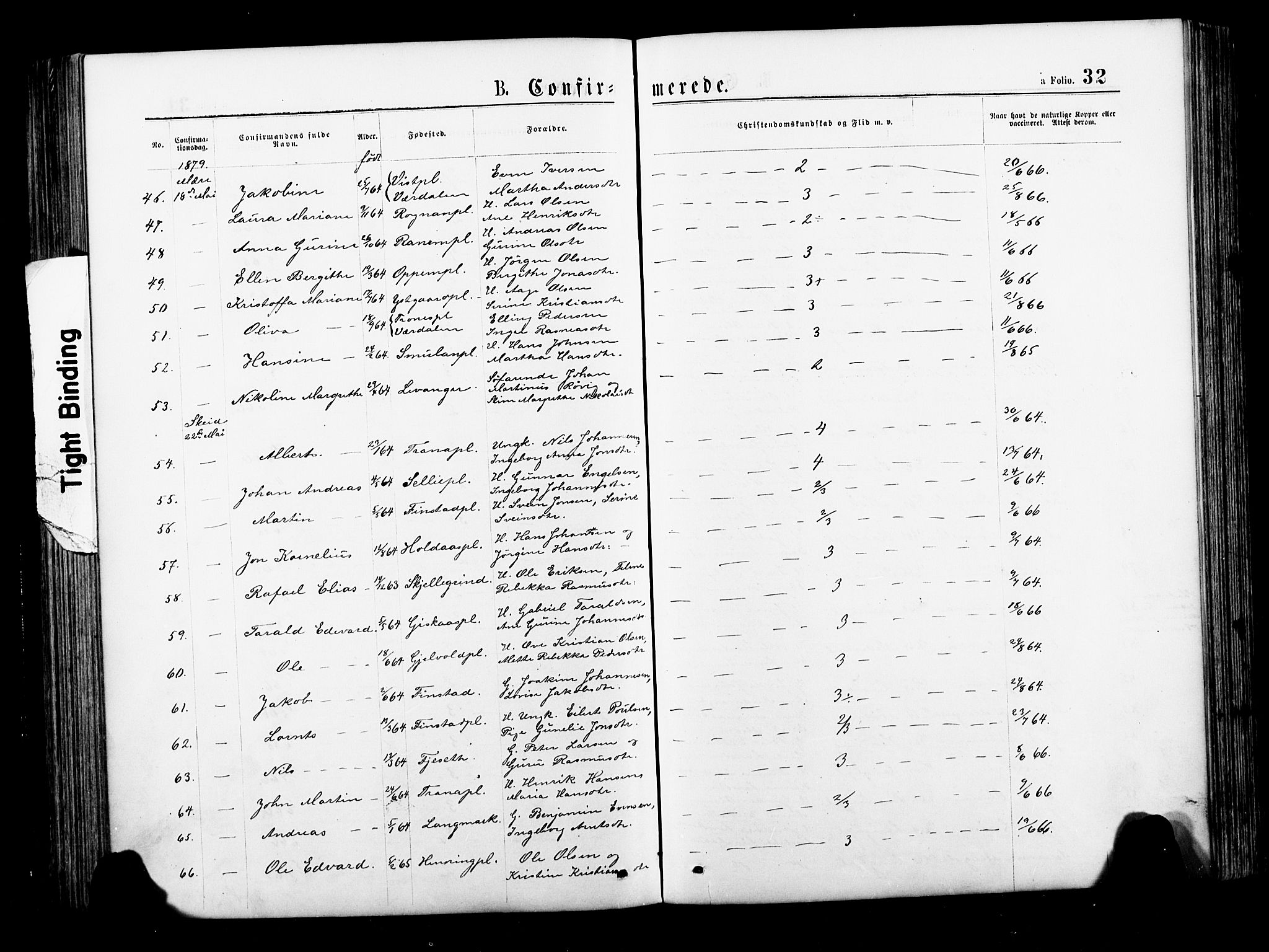 Ministerialprotokoller, klokkerbøker og fødselsregistre - Nord-Trøndelag, SAT/A-1458/735/L0348: Parish register (official) no. 735A09 /1, 1873-1883, p. 32