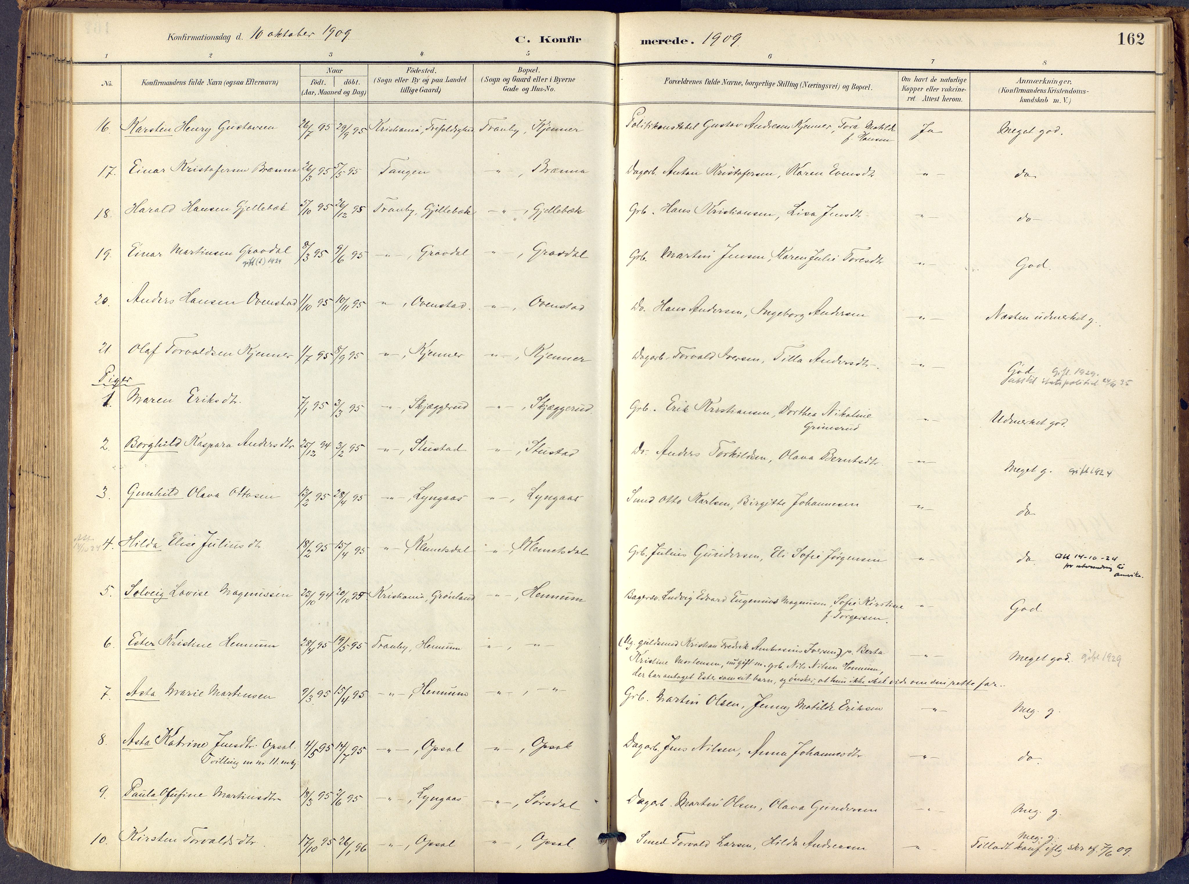 Lier kirkebøker, AV/SAKO-A-230/F/Fb/L0001: Parish register (official) no. II 1, 1883-1910, p. 162