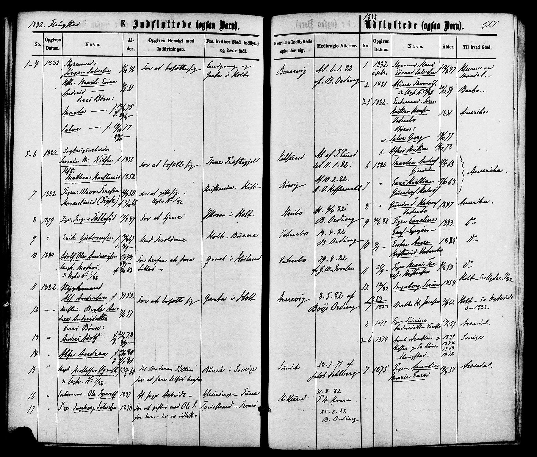 Dypvåg sokneprestkontor, SAK/1111-0007/F/Fa/Faa/L0007: Parish register (official) no. A 7 /2, 1877-1884, p. 527