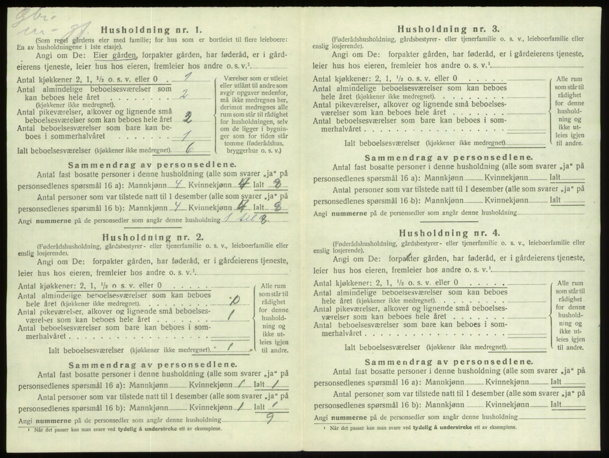 SAB, 1920 census for Gloppen, 1920, p. 573