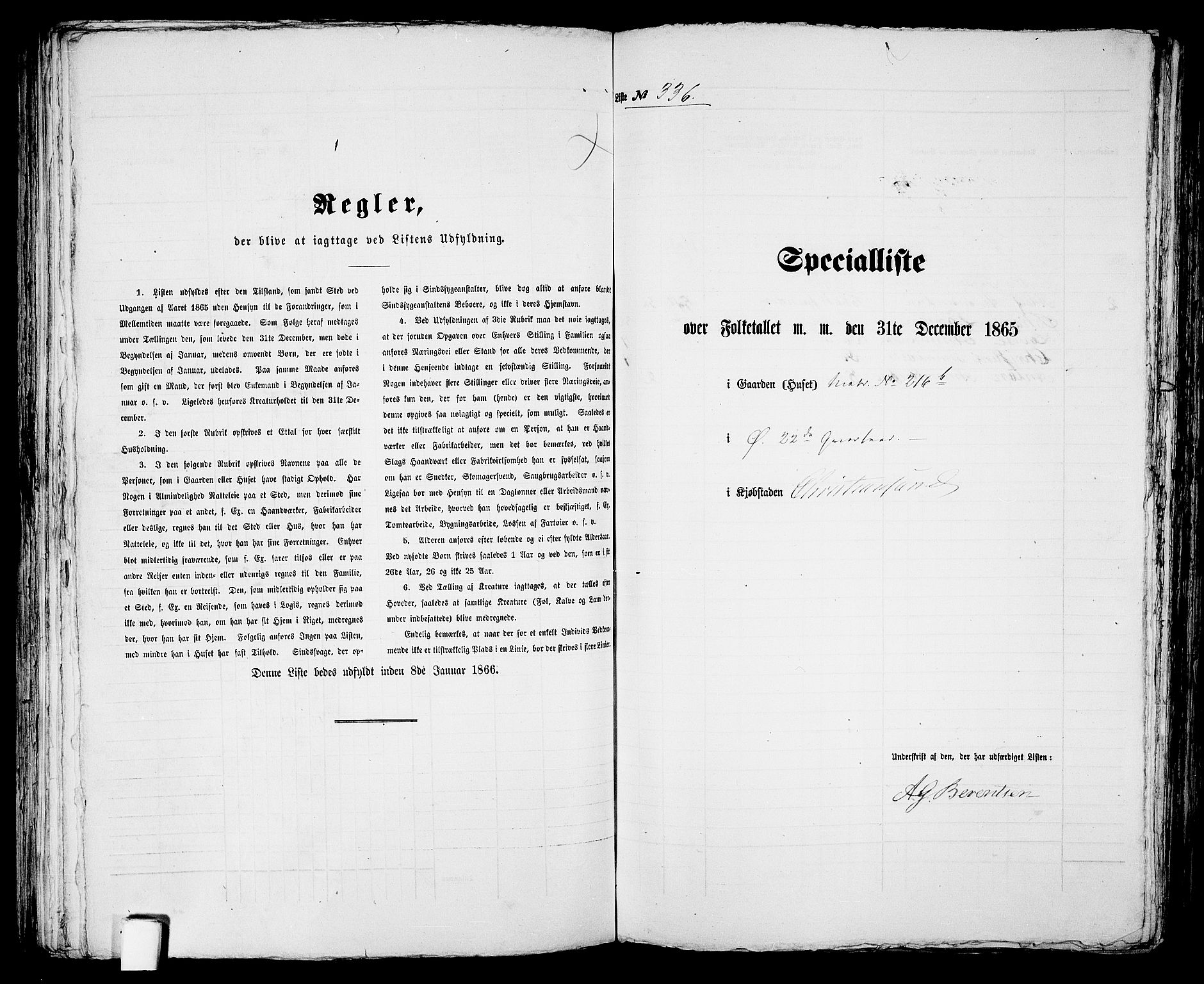 RA, 1865 census for Kristiansand, 1865, p. 693