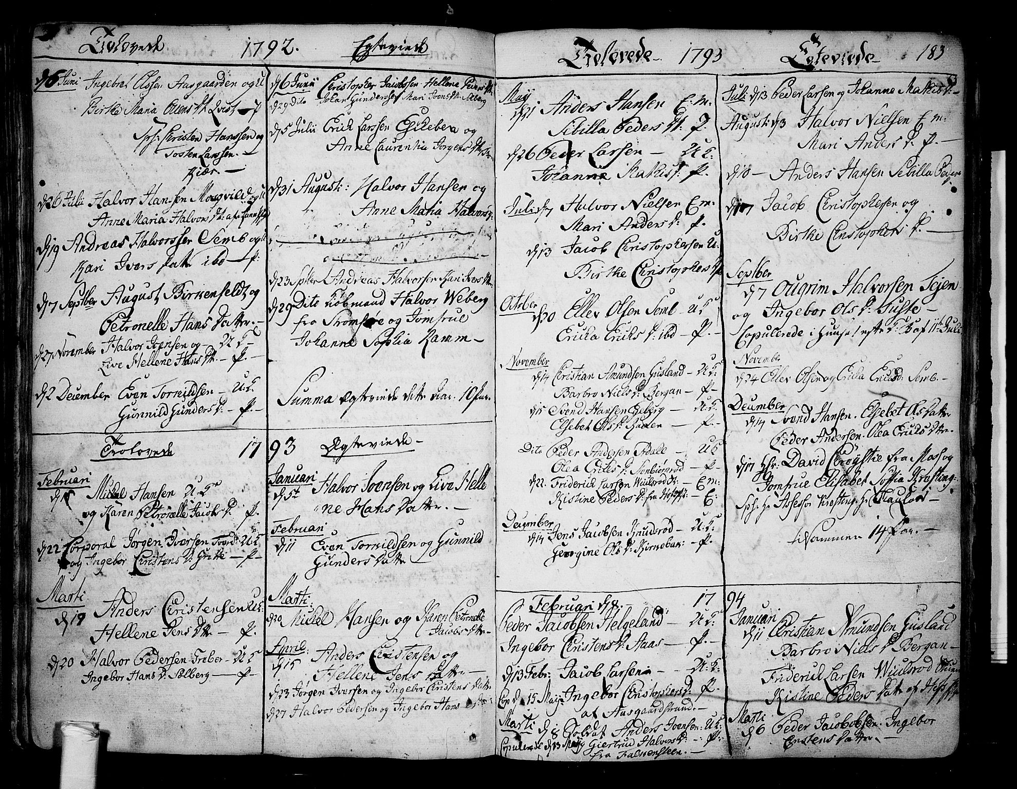 Borre kirkebøker, SAKO/A-338/F/Fa/L0002: Parish register (official) no. I 2, 1752-1806, p. 183