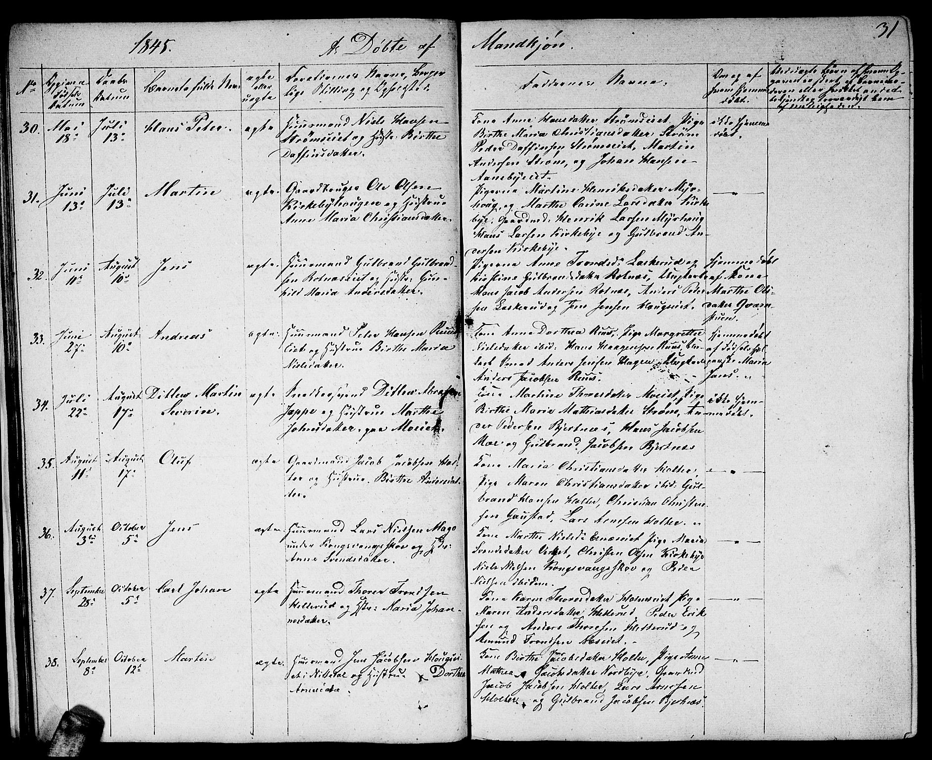 Nittedal prestekontor Kirkebøker, SAO/A-10365a/F/Fa/L0004: Parish register (official) no. I 4, 1836-1849, p. 31