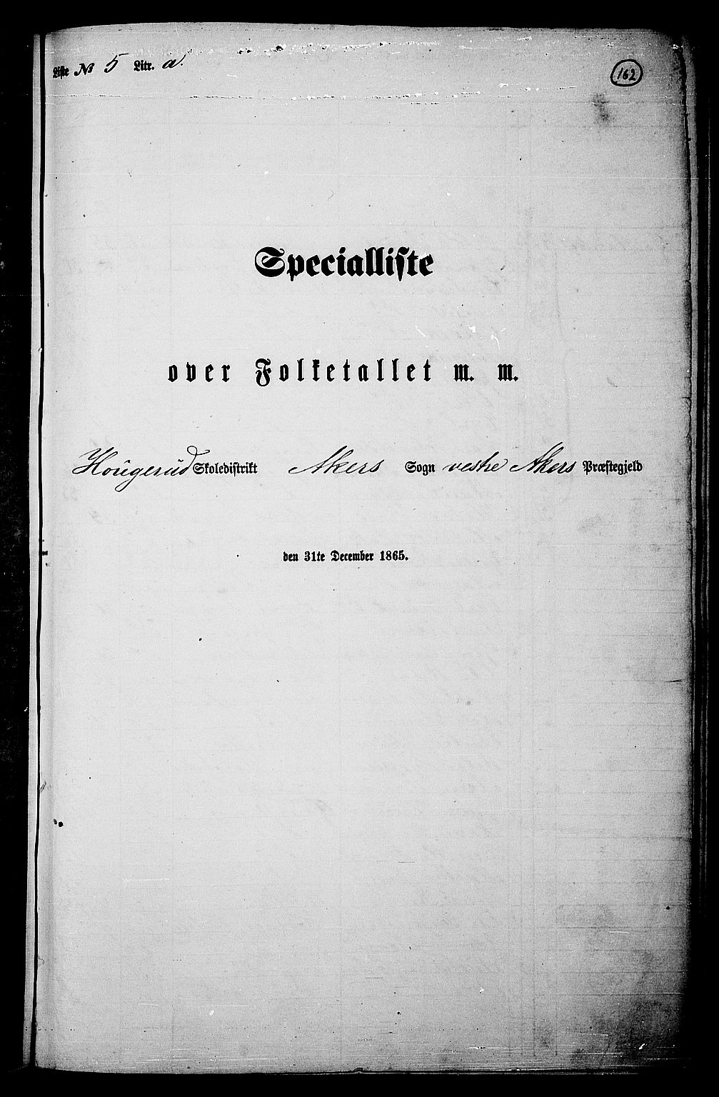 RA, 1865 census for Vestre Aker, 1865, p. 143