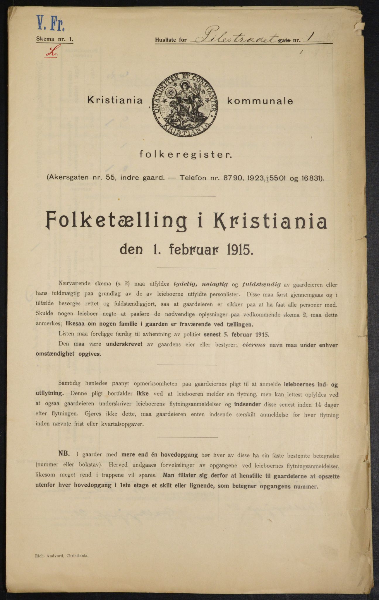 OBA, Municipal Census 1915 for Kristiania, 1915, p. 78240