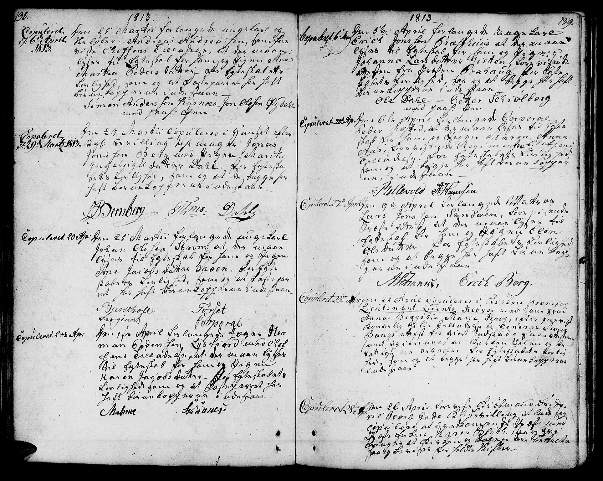 Ministerialprotokoller, klokkerbøker og fødselsregistre - Sør-Trøndelag, SAT/A-1456/601/L0042: Parish register (official) no. 601A10, 1802-1830, p. 138-139