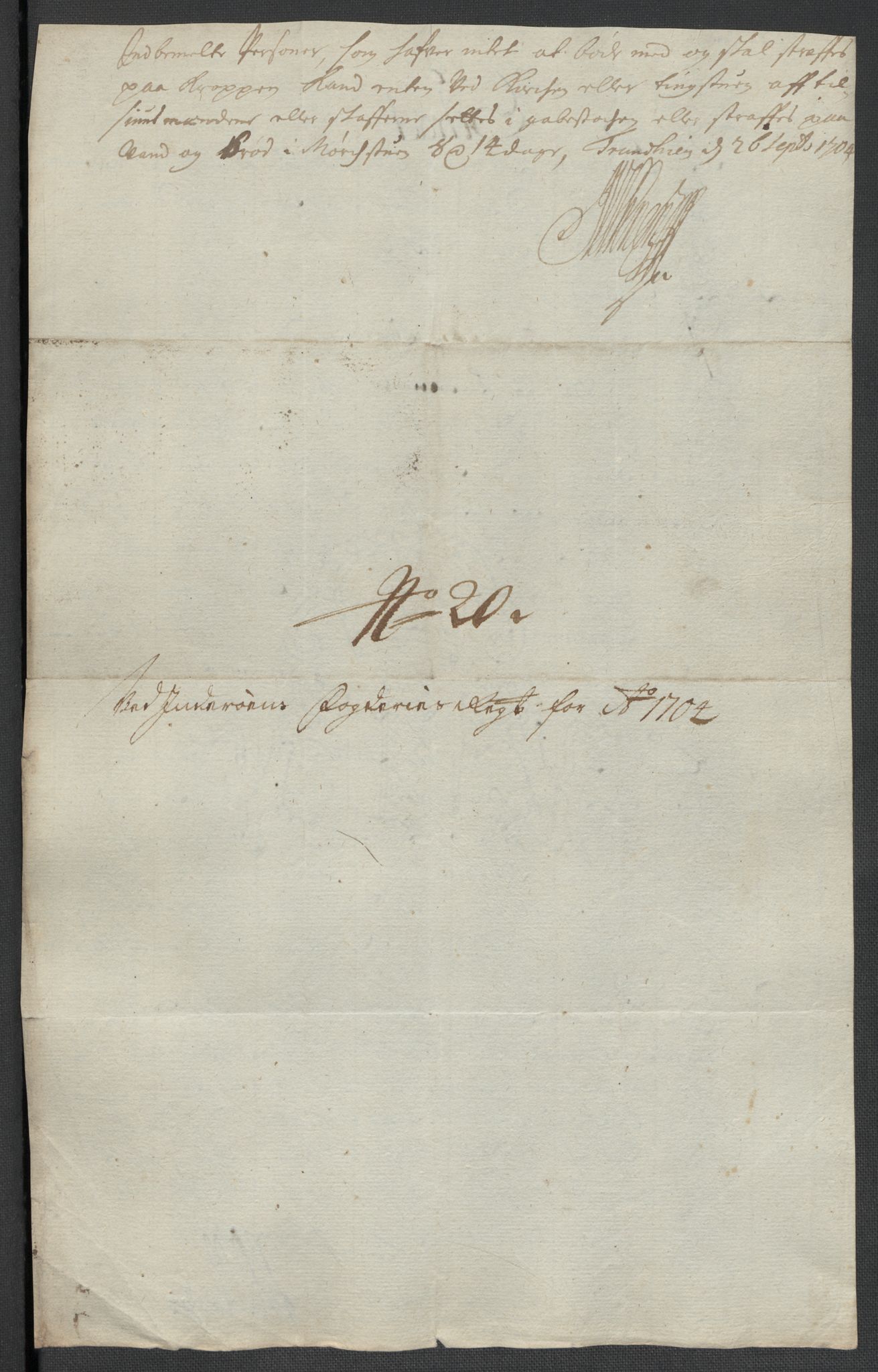 Rentekammeret inntil 1814, Reviderte regnskaper, Fogderegnskap, RA/EA-4092/R63/L4313: Fogderegnskap Inderøy, 1703-1704, p. 537