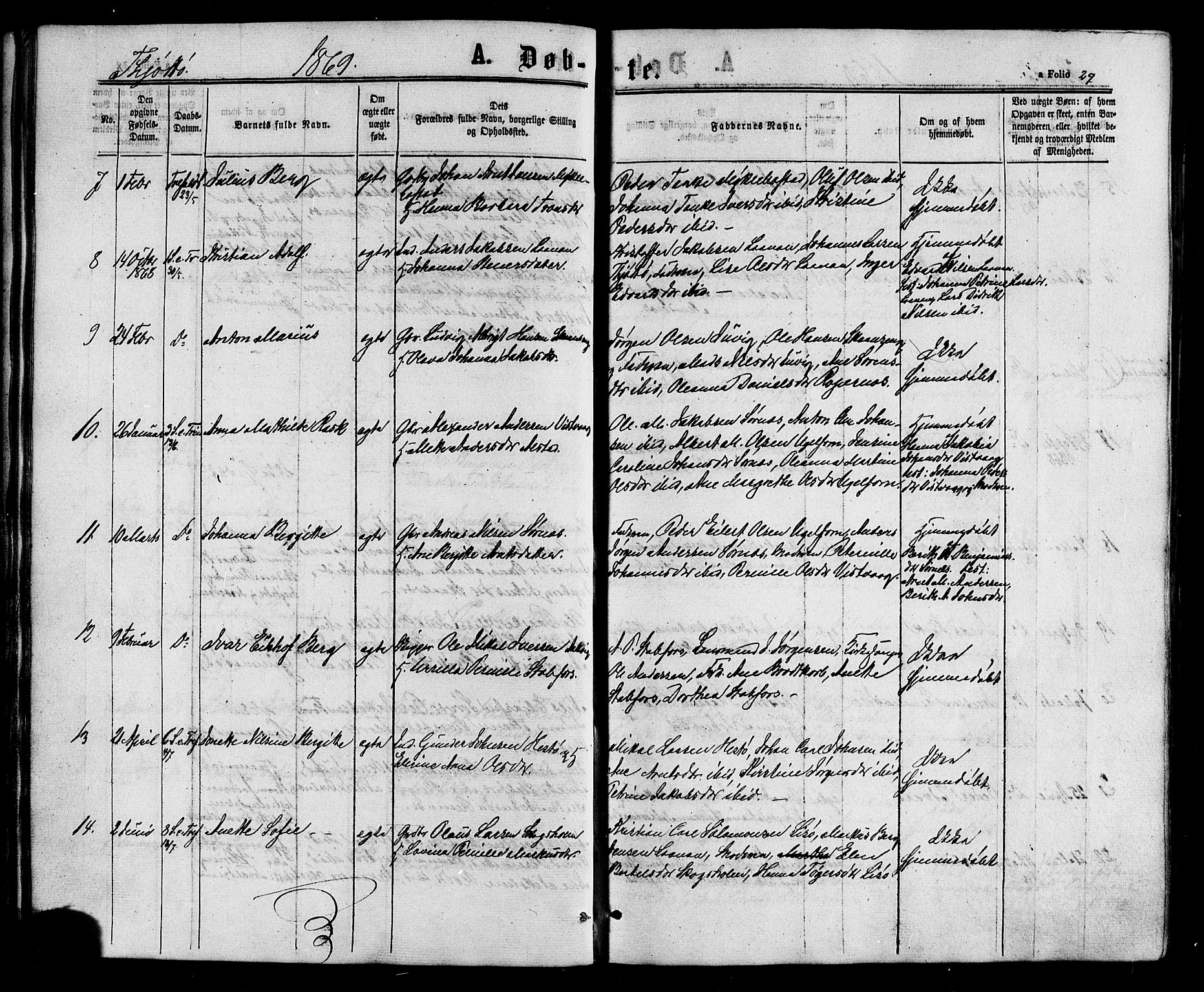 Ministerialprotokoller, klokkerbøker og fødselsregistre - Nordland, SAT/A-1459/817/L0262: Parish register (official) no. 817A03/ 1, 1862-1877, p. 29
