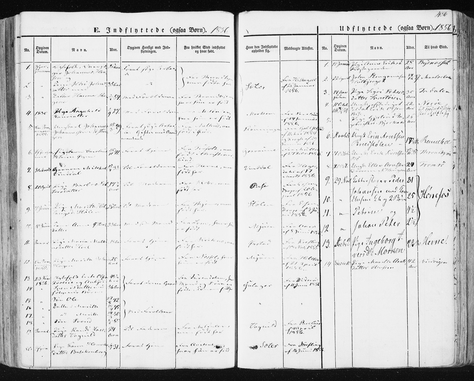 Ministerialprotokoller, klokkerbøker og fødselsregistre - Sør-Trøndelag, SAT/A-1456/678/L0899: Parish register (official) no. 678A08, 1848-1872, p. 486
