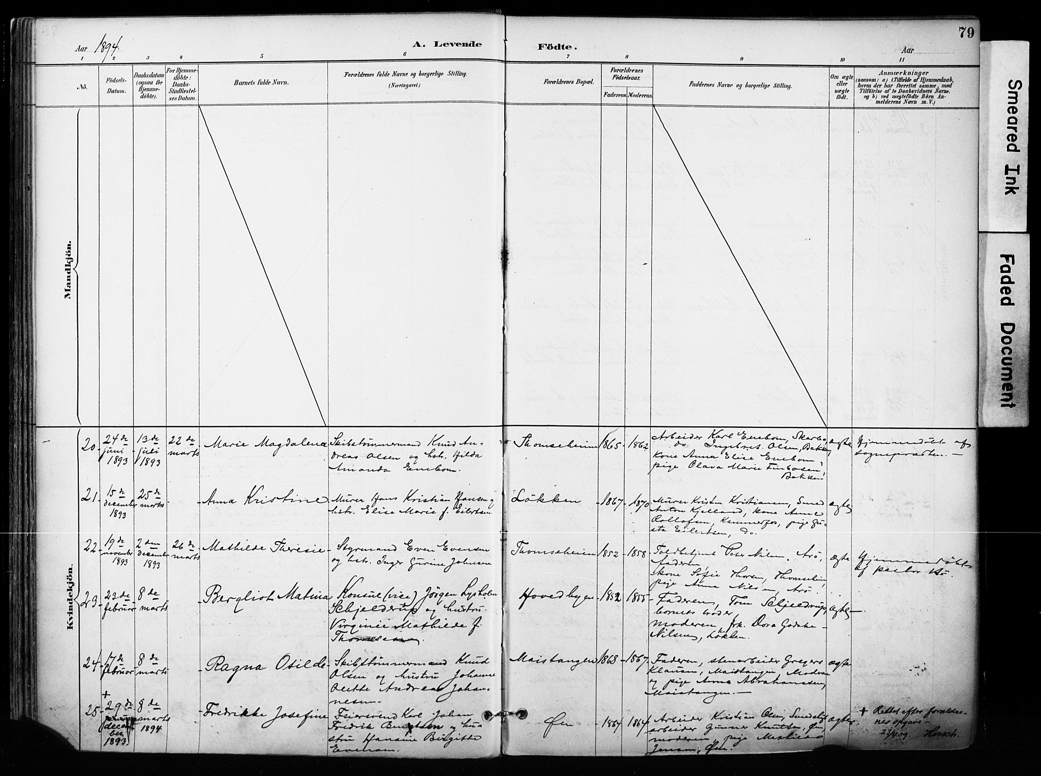 Kragerø kirkebøker, AV/SAKO-A-278/F/Fa/L0013: Parish register (official) no. 13, 1887-1915, p. 79