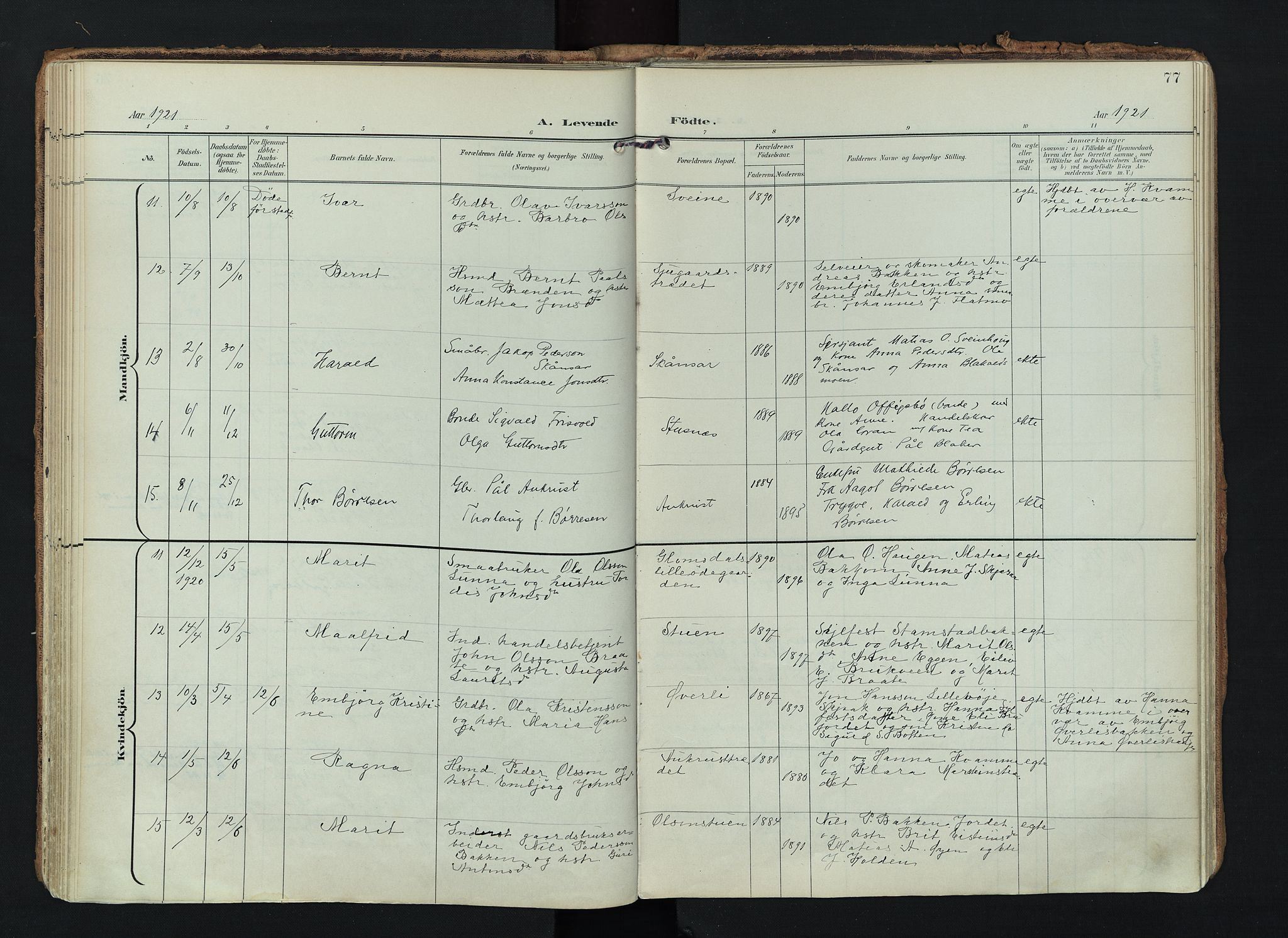 Lom prestekontor, SAH/PREST-070/K/L0010: Parish register (official) no. 10, 1899-1926, p. 77