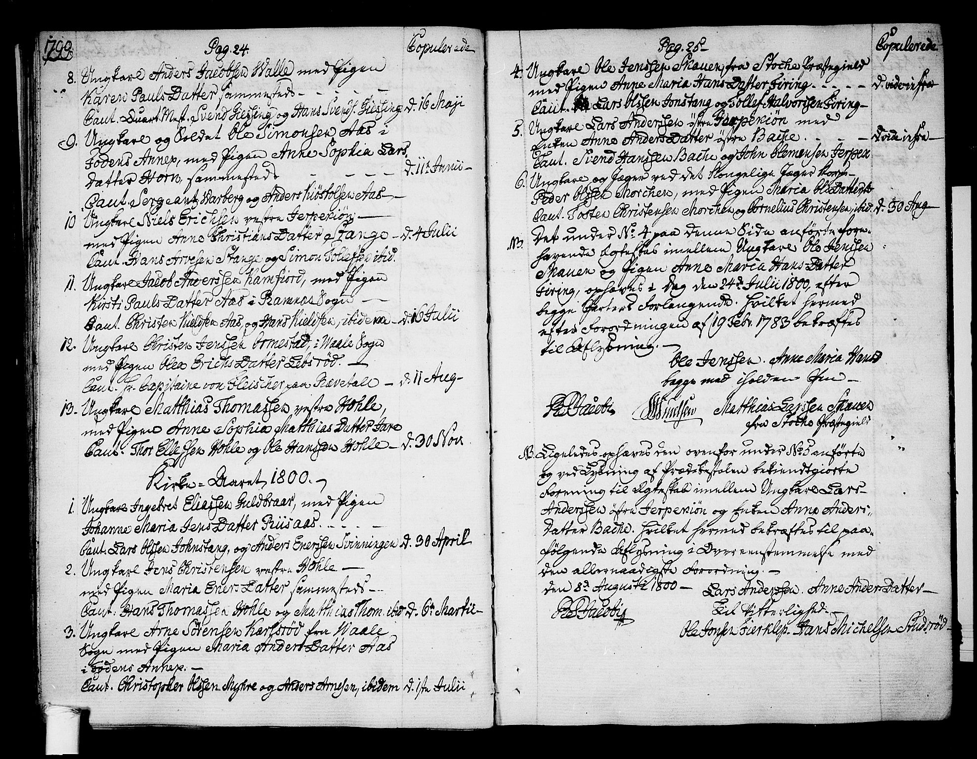 Ramnes kirkebøker, SAKO/A-314/F/Fa/L0003: Parish register (official) no. I 3, 1790-1813, p. 24-25