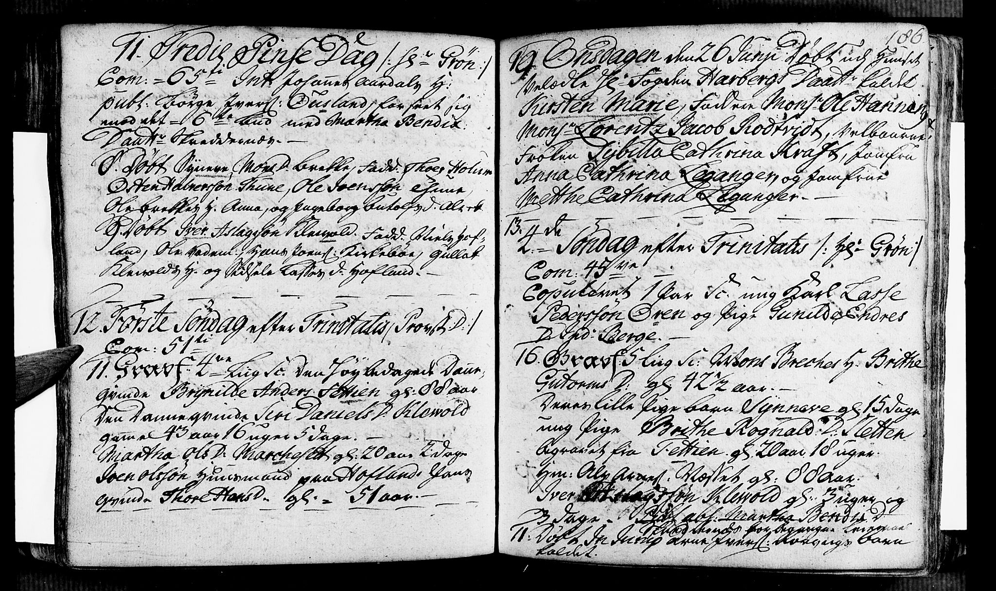 Vik sokneprestembete, AV/SAB-A-81501/H/Haa/Haaa/L0002: Parish register (official) no. A 2 / 3, 1740-1755, p. 186