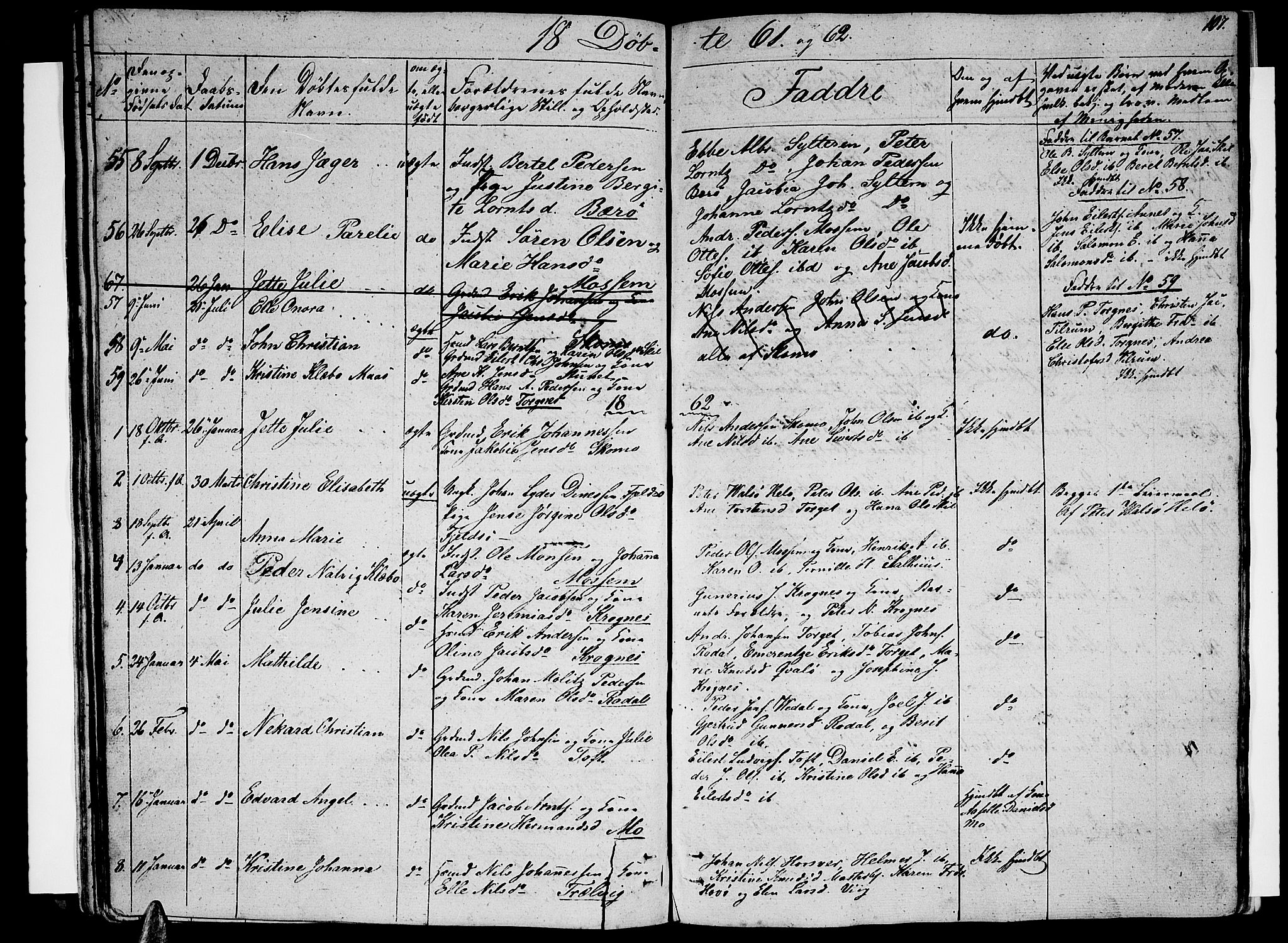 Ministerialprotokoller, klokkerbøker og fødselsregistre - Nordland, SAT/A-1459/813/L0211: Parish register (copy) no. 813C03, 1842-1863, p. 107