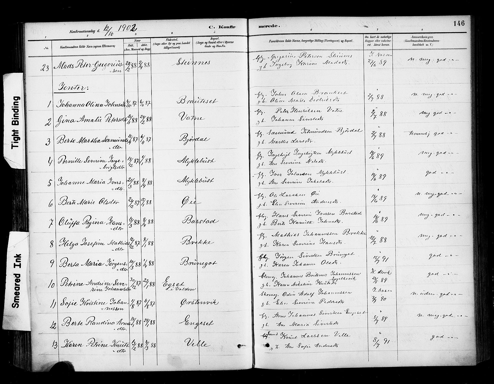 Ministerialprotokoller, klokkerbøker og fødselsregistre - Møre og Romsdal, AV/SAT-A-1454/513/L0177: Parish register (official) no. 513A04, 1890-1906, p. 146