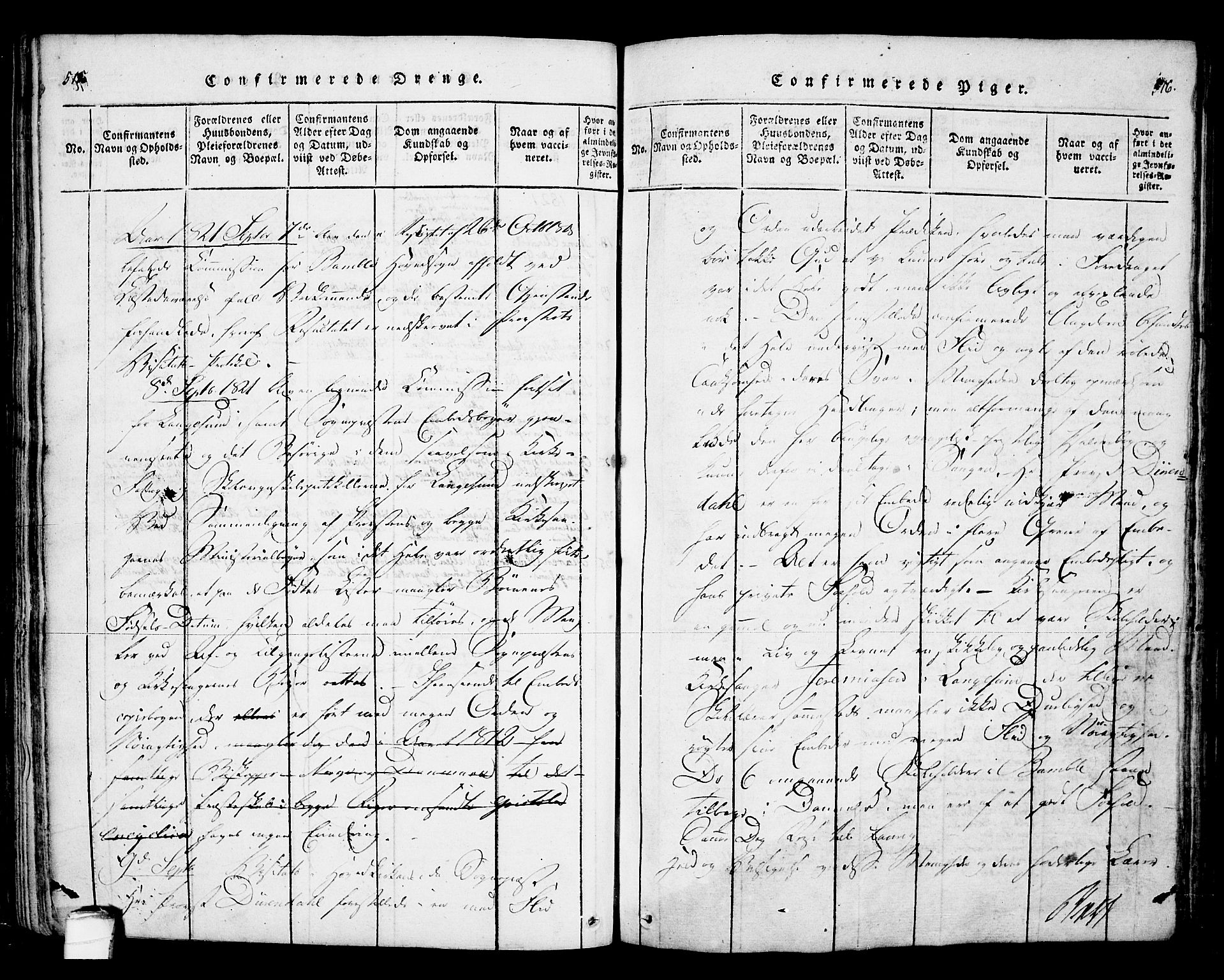 Bamble kirkebøker, SAKO/A-253/F/Fa/L0003: Parish register (official) no. I 3 /1, 1814-1834, p. 515-516
