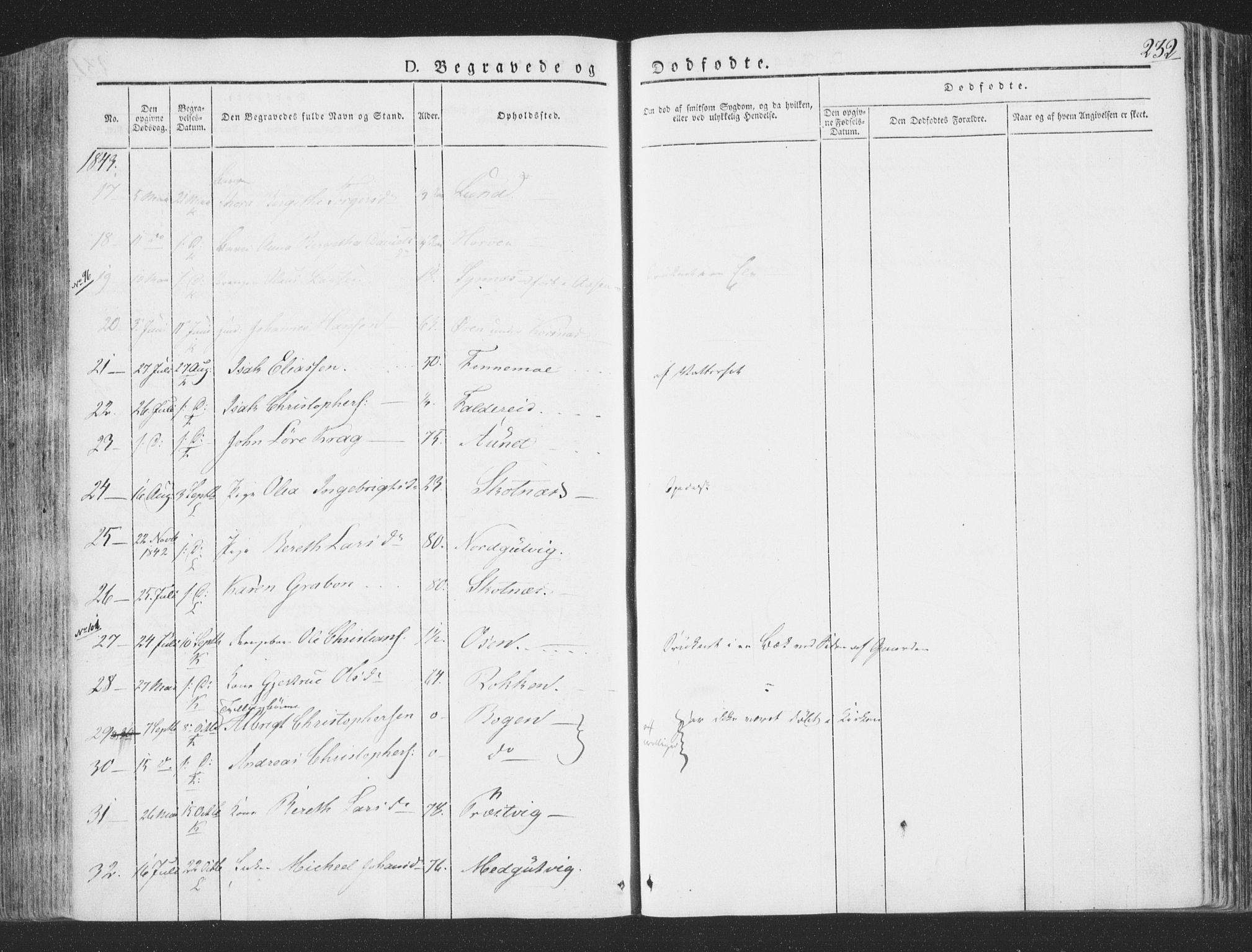 Ministerialprotokoller, klokkerbøker og fødselsregistre - Nord-Trøndelag, SAT/A-1458/780/L0639: Parish register (official) no. 780A04, 1830-1844, p. 232
