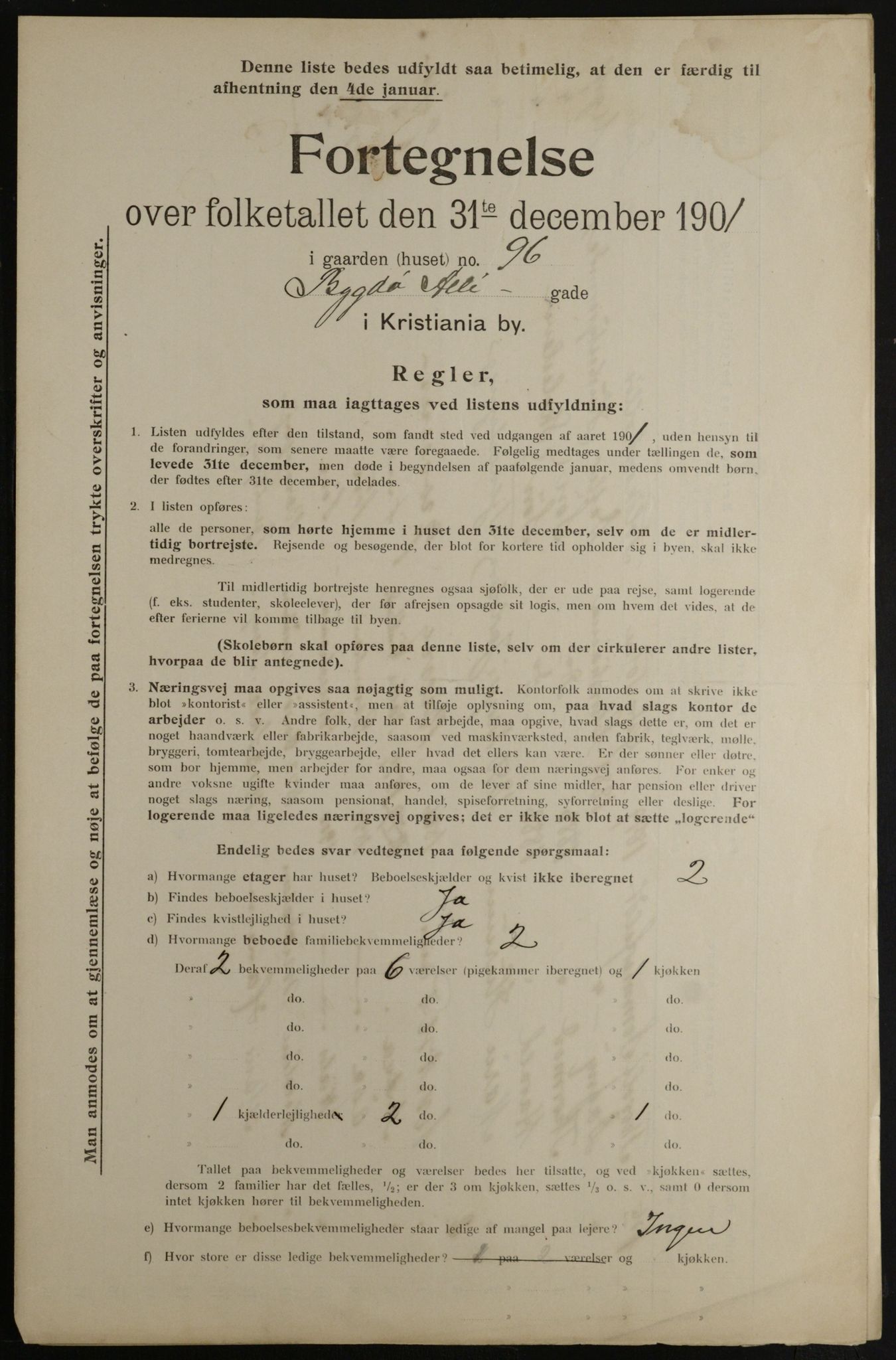 OBA, Municipal Census 1901 for Kristiania, 1901, p. 1817