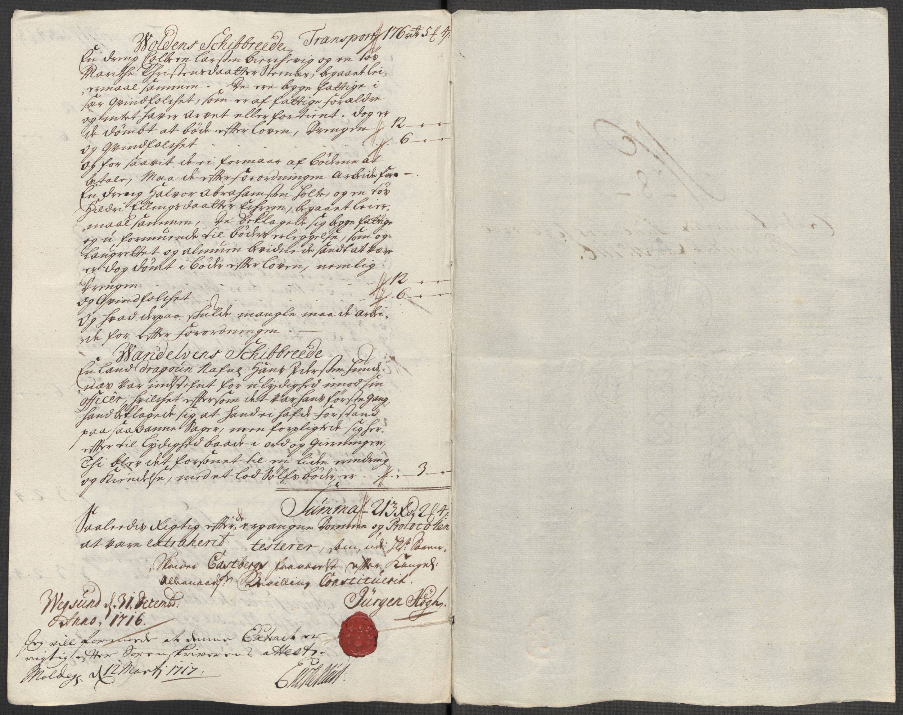 Rentekammeret inntil 1814, Reviderte regnskaper, Fogderegnskap, RA/EA-4092/R54/L3568: Fogderegnskap Sunnmøre, 1716, p. 91