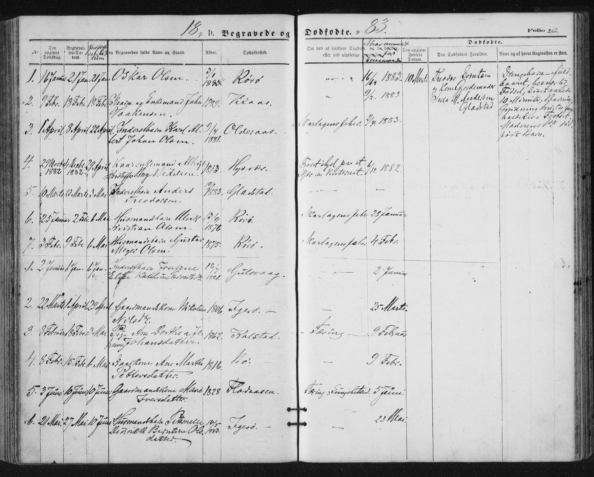 Ministerialprotokoller, klokkerbøker og fødselsregistre - Nordland, SAT/A-1459/816/L0241: Parish register (official) no. 816A07, 1870-1885, p. 266