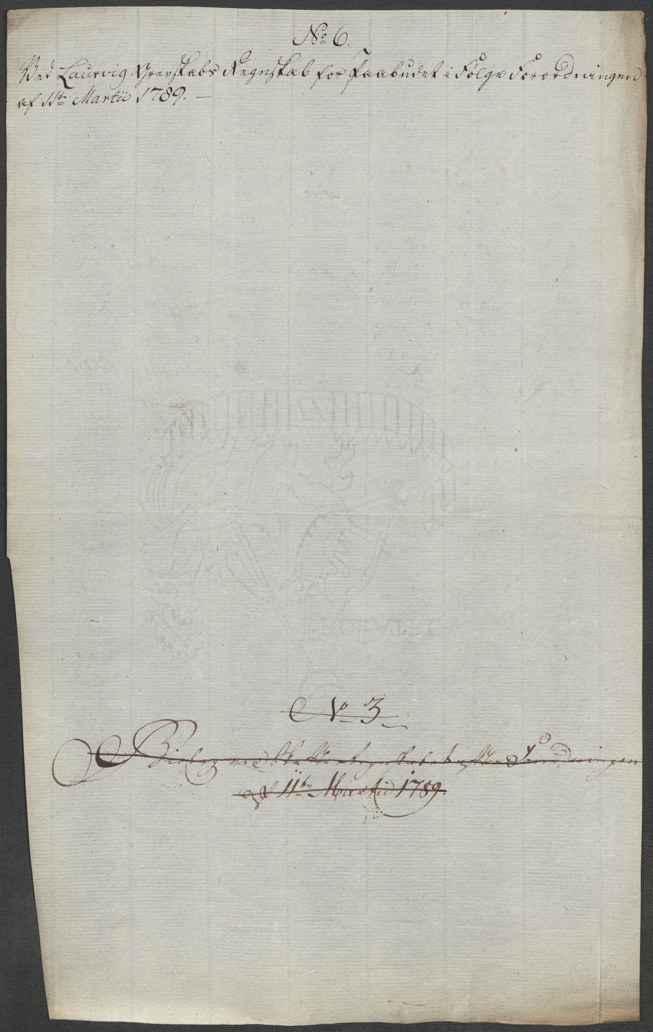 Rentekammeret inntil 1814, Reviderte regnskaper, Mindre regnskaper, AV/RA-EA-4068/Rf/Rfe/L0021: Larvik grevskap, Lista fogderi, 1789, p. 14