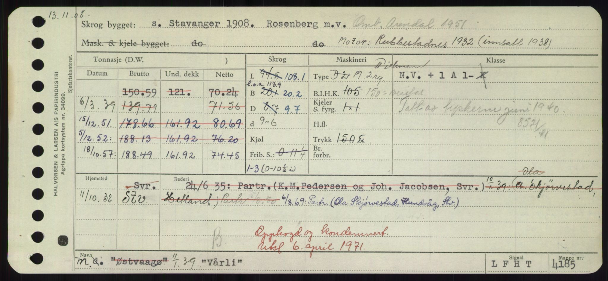 Sjøfartsdirektoratet med forløpere, Skipsmålingen, AV/RA-S-1627/H/Hd/L0042: Fartøy, Vi-We, p. 223