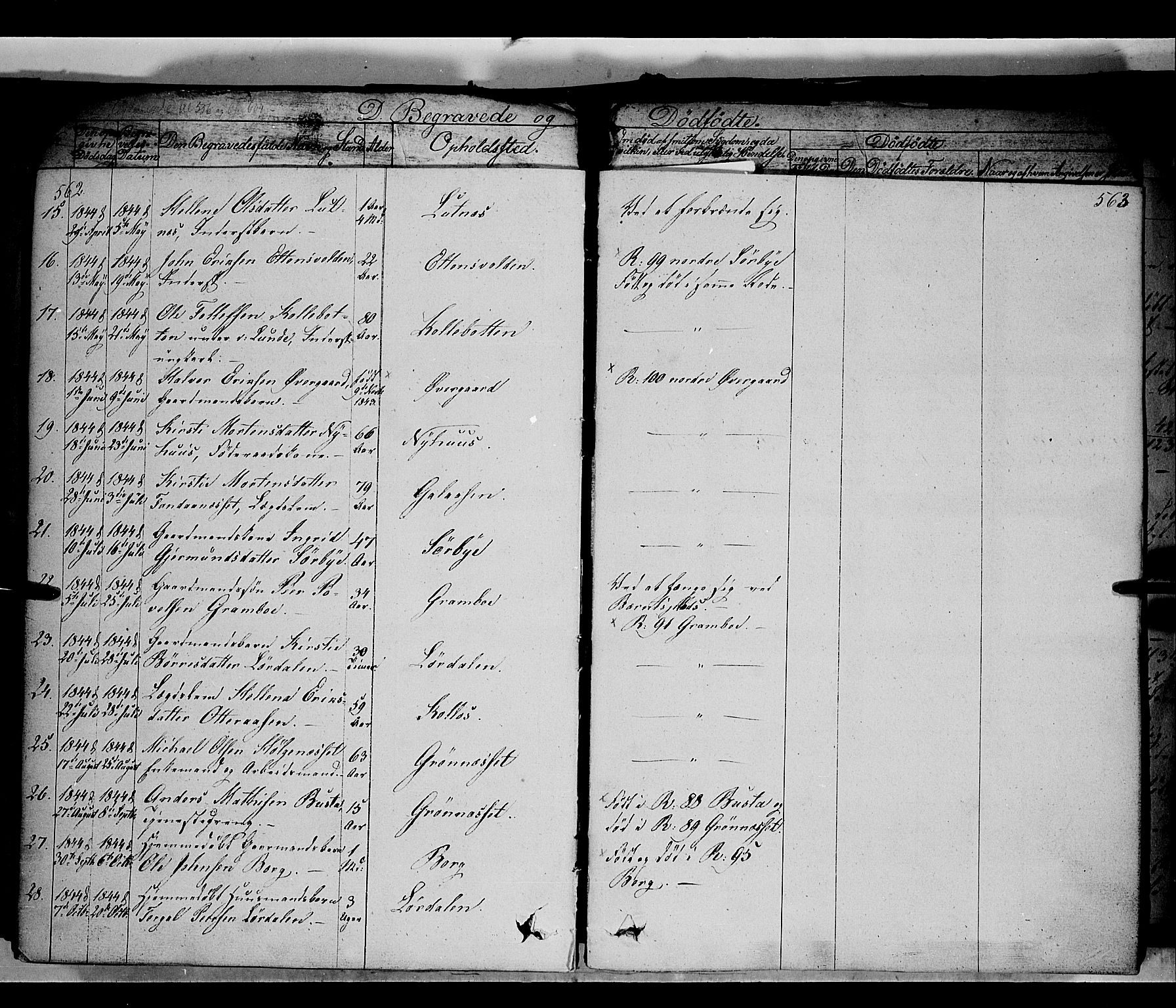 Trysil prestekontor, AV/SAH-PREST-046/H/Ha/Haa/L0004: Parish register (official) no. 4 /1, 1842-1850, p. 562-563