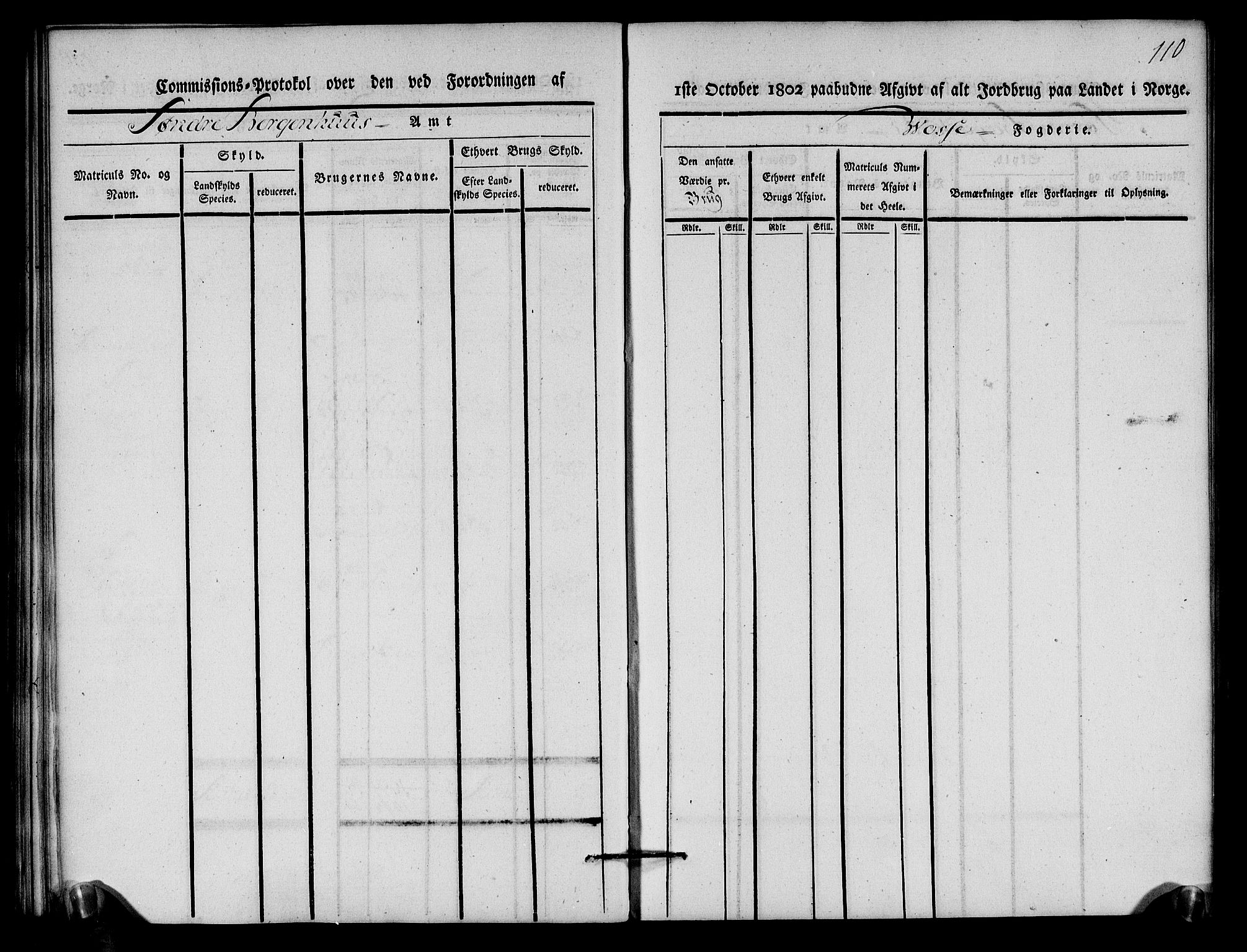 Rentekammeret inntil 1814, Realistisk ordnet avdeling, AV/RA-EA-4070/N/Ne/Nea/L0112: Nordhordland og Voss fogderi. Kommisjonsprotokoll for Voss, 1803, p. 112