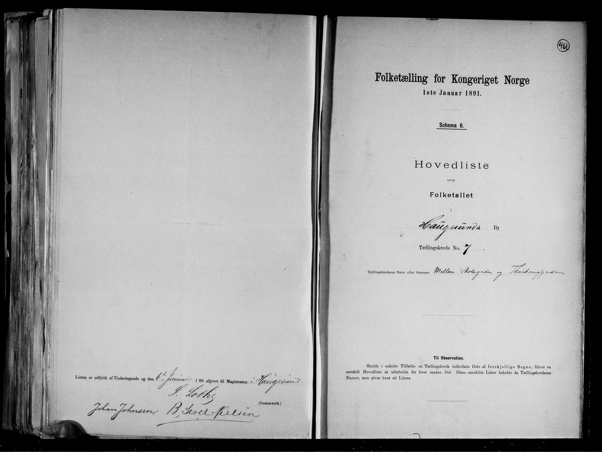 RA, 1891 census for 1106 Haugesund, 1891, p. 18