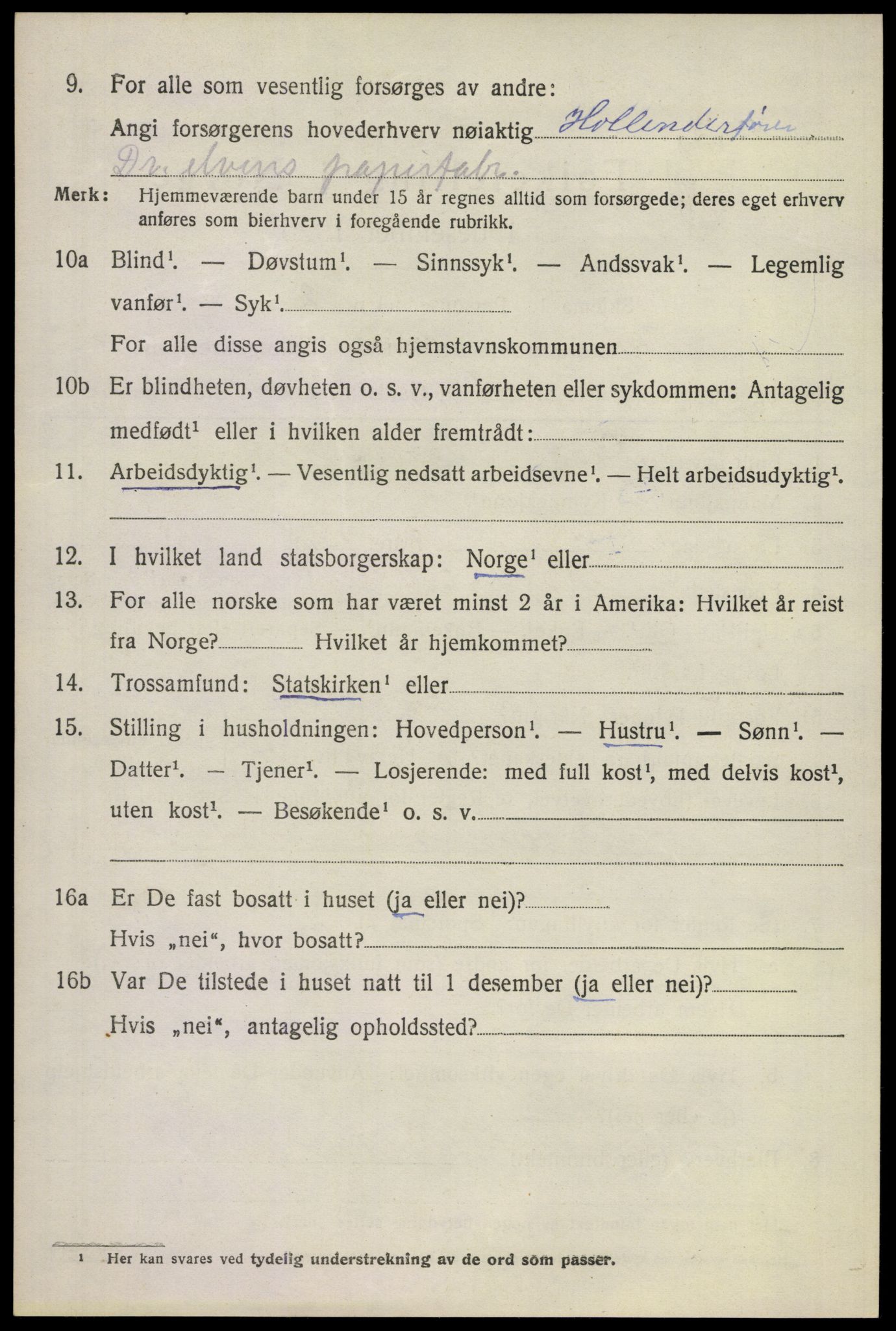 SAKO, 1920 census for Modum, 1920, p. 7076